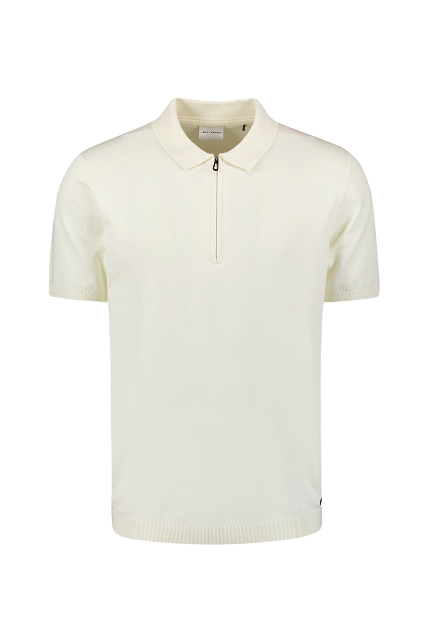 PULLOVER SHORT SLEEVE POLO ZIP SOLID OFFWHITE 4