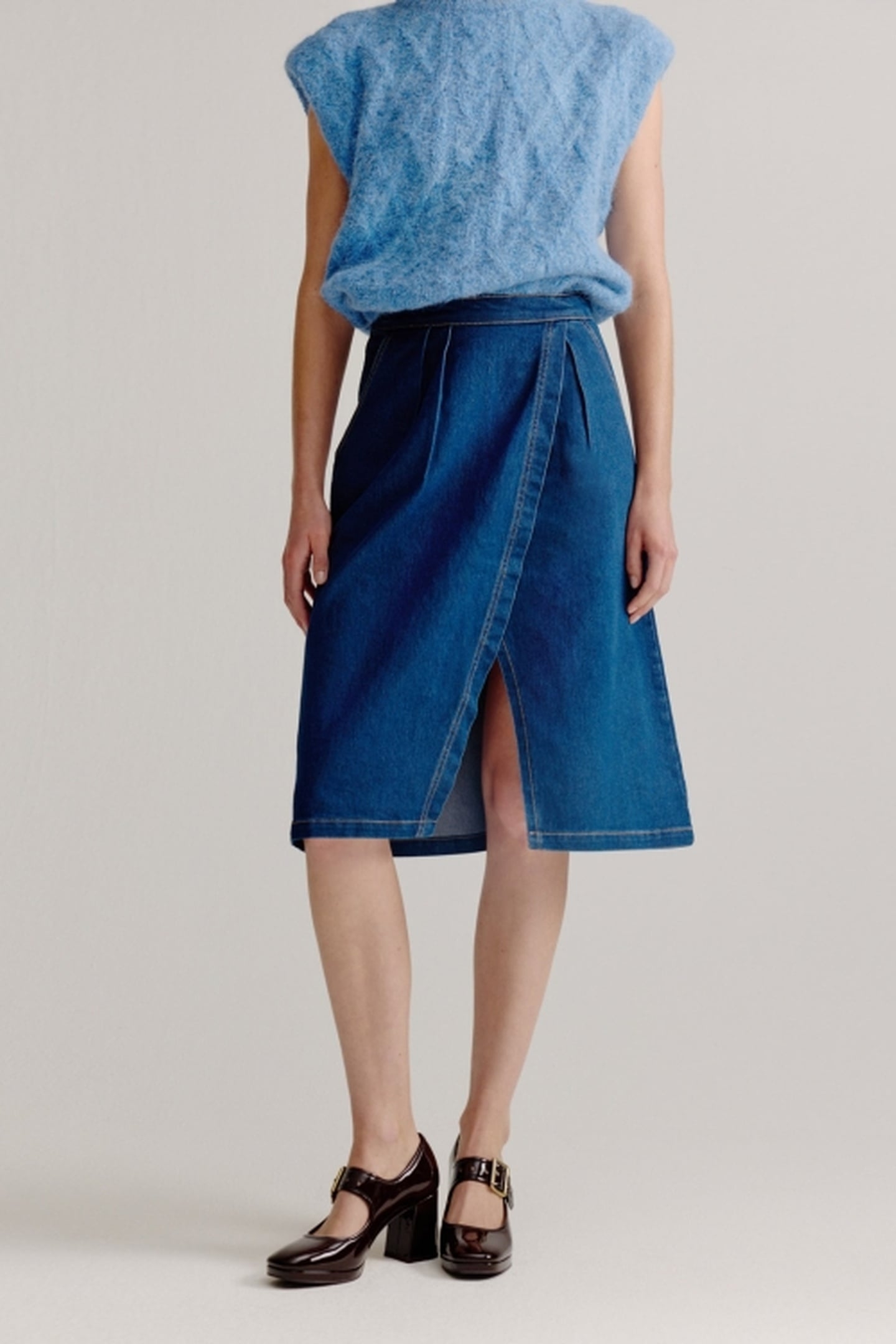 LIANNE SKIRT MID BLUE JEANS 2