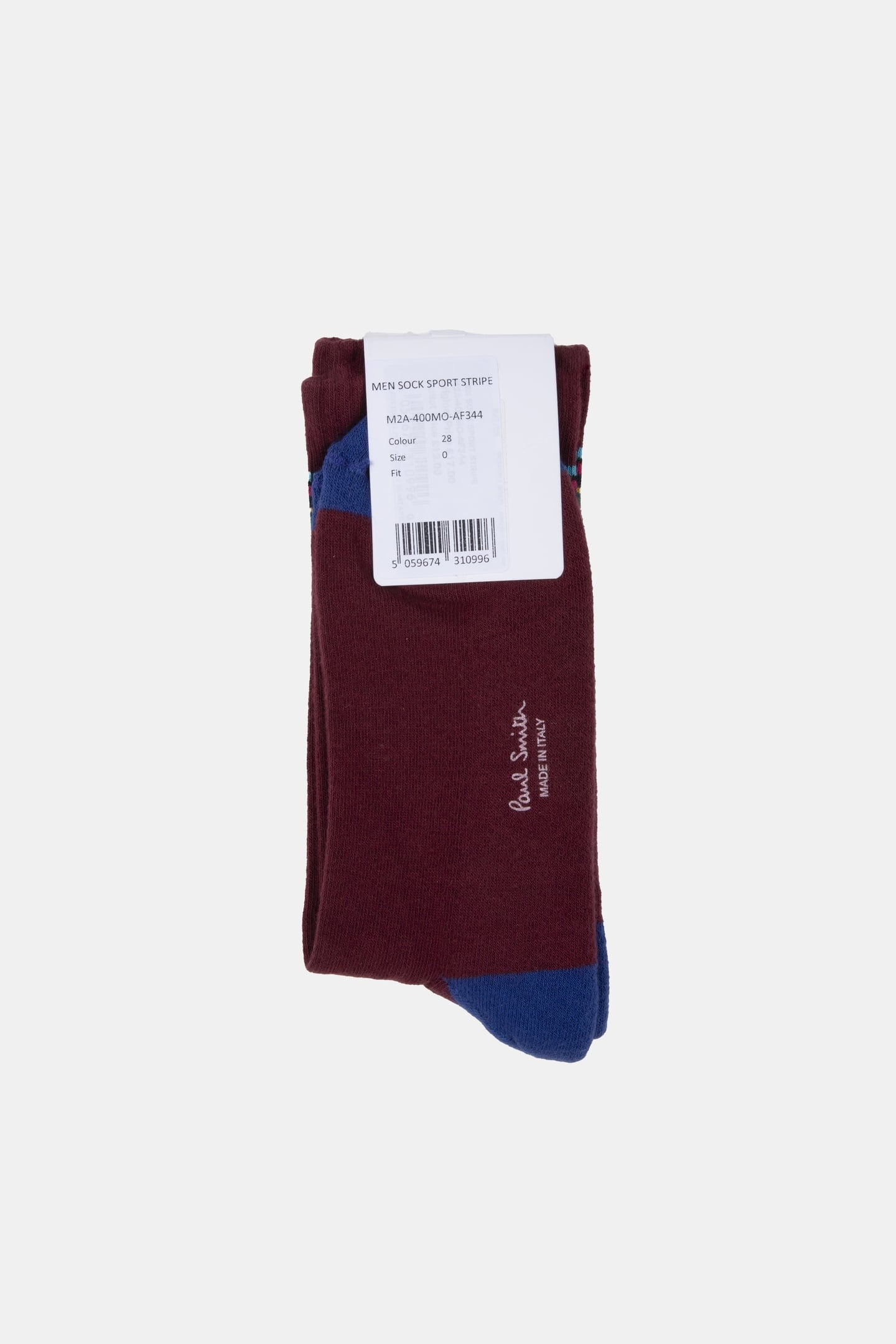 SOCK SPORT STRIPE BURGUNDY/ BORDE 3