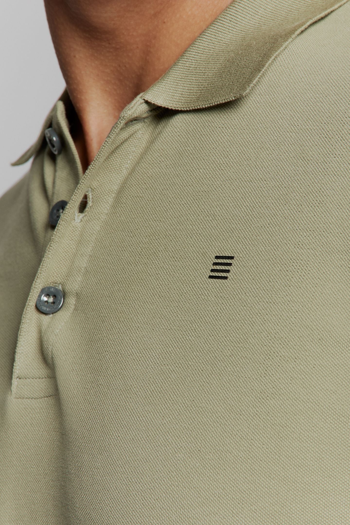 POLO PIQUE SOLID STRETCH LIGHT ARMY 7