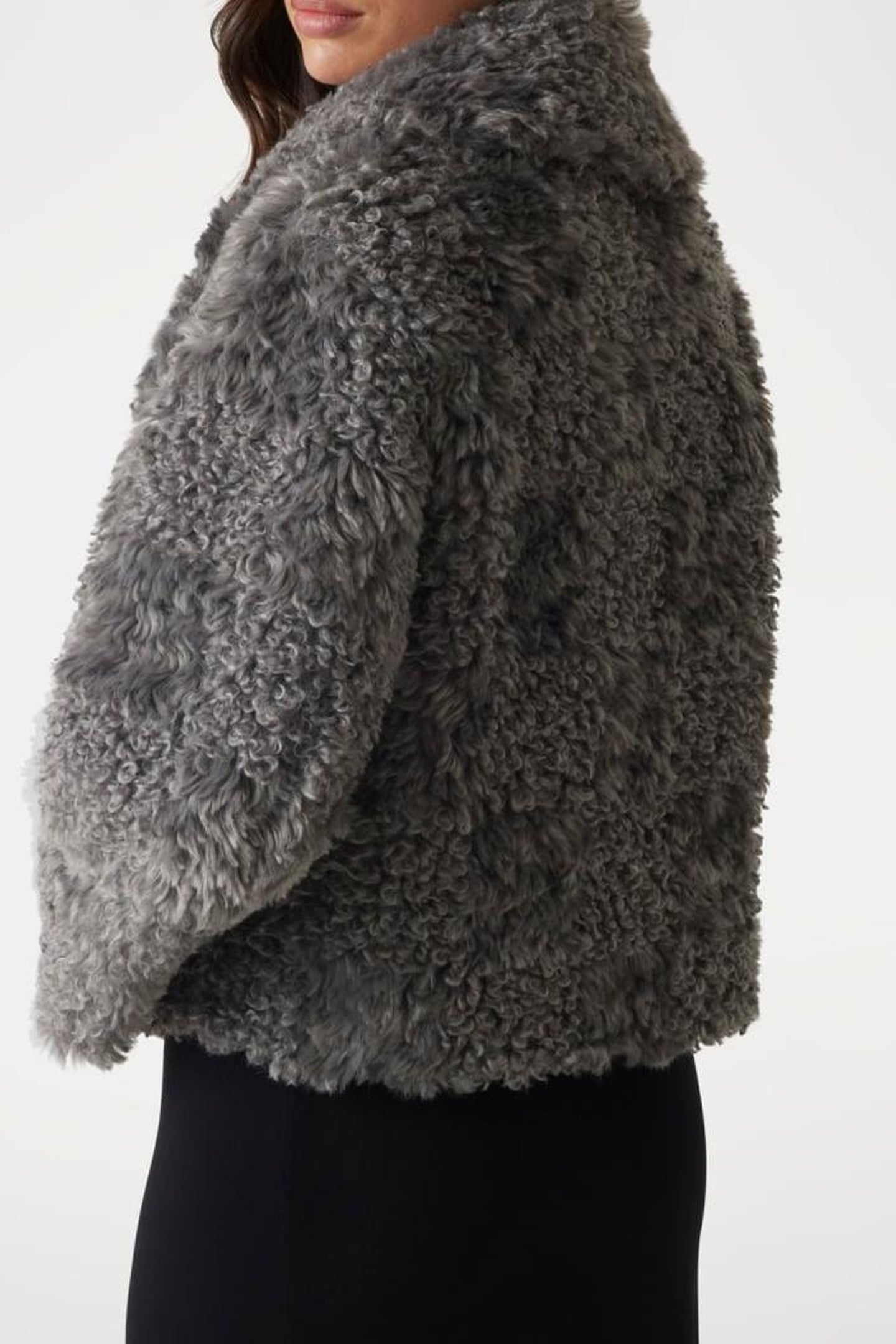 MARCIANO BY GUESS MARGOT SHORT FAUX FUR EARTHEN CLAY 2