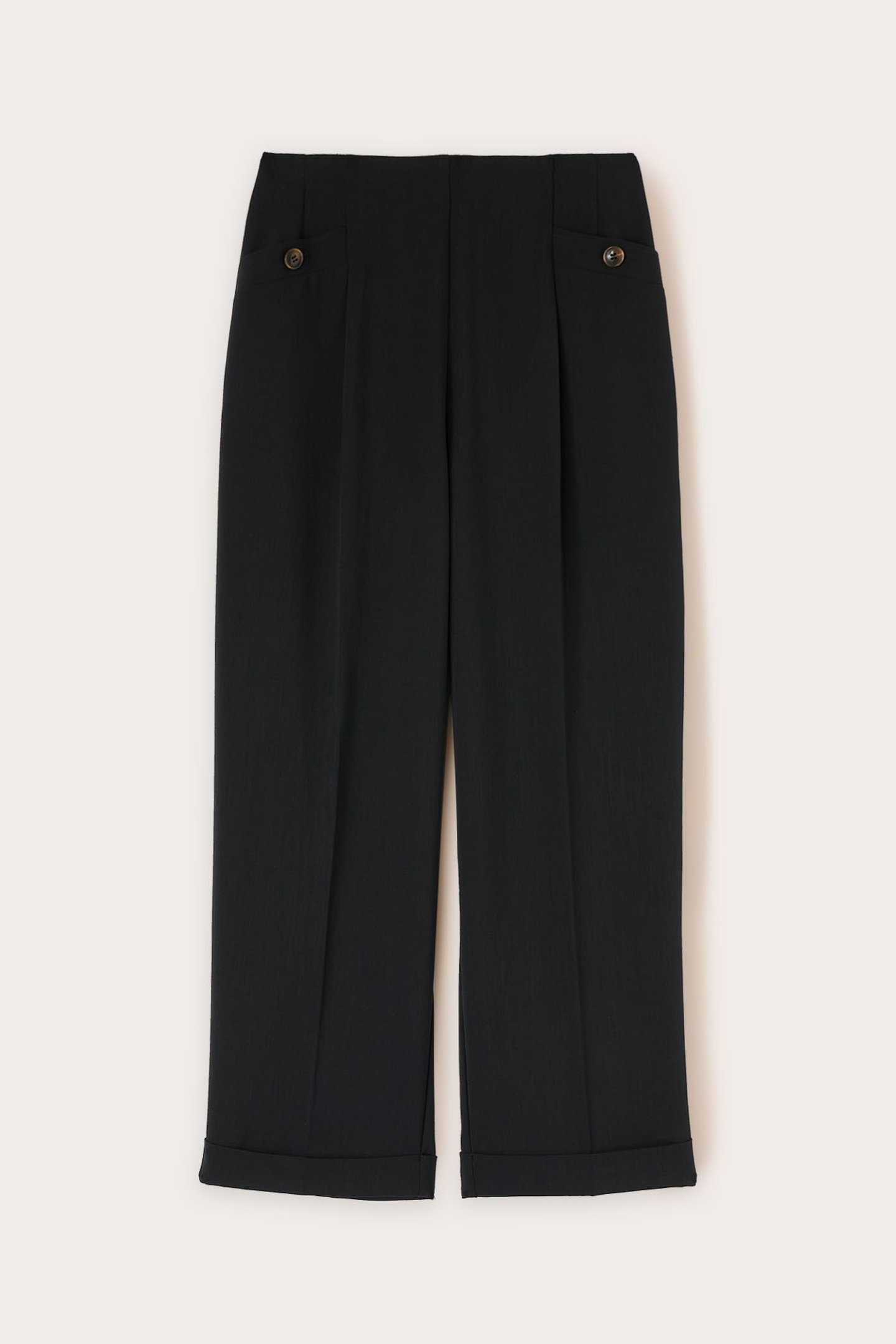 CARROT TROUSERS WITH TURN-UPS BLACK 4