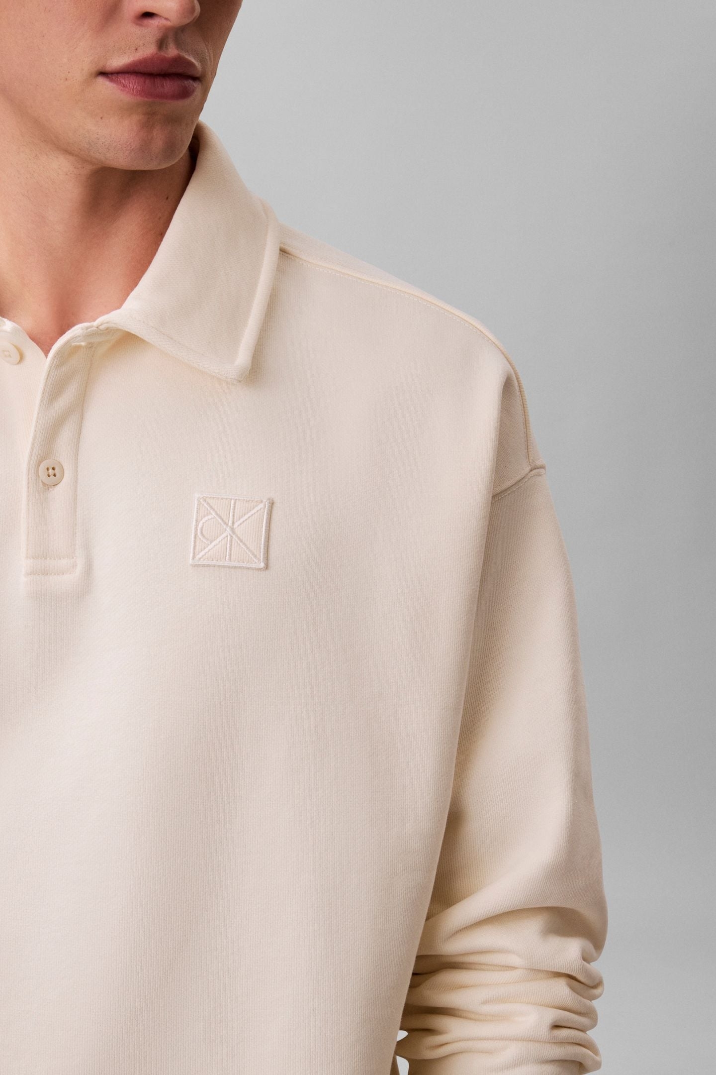 LS HEAVY WEIGHT TERRY SWEATSHIRT ANTIQUE WHITE 5