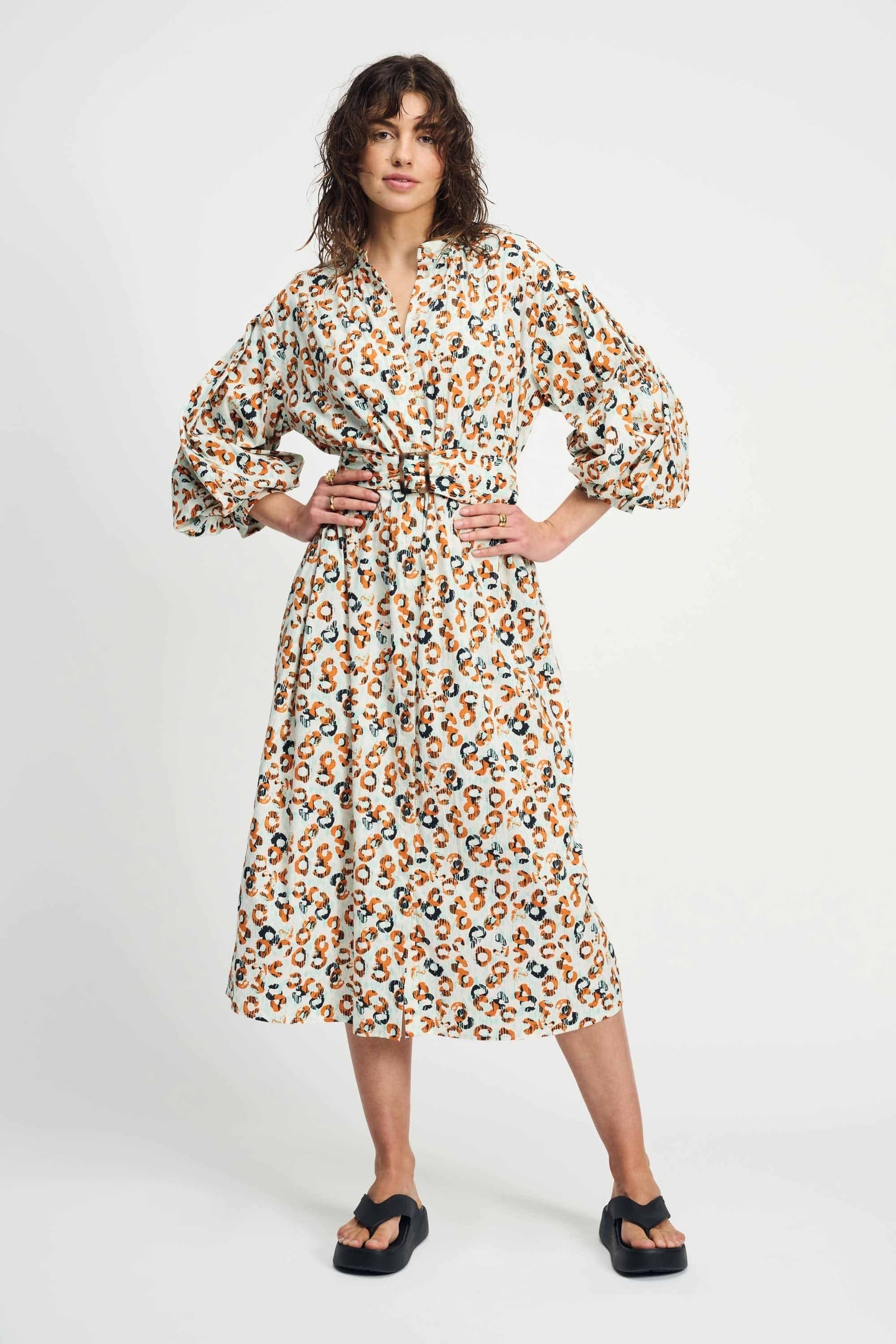 DRESS - POPLIN LEOPARD LUSH 1