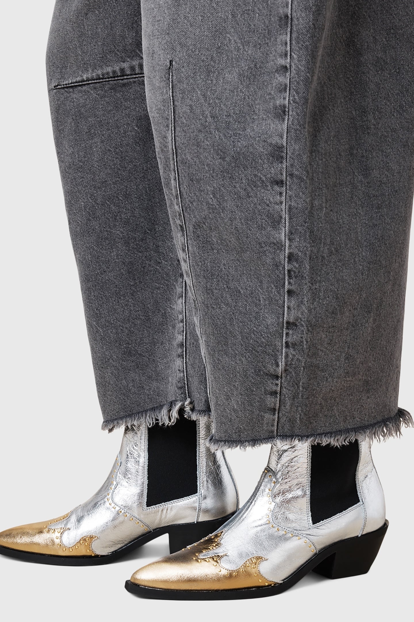 DENVER STUD BOOT SILVER/GOLD 6