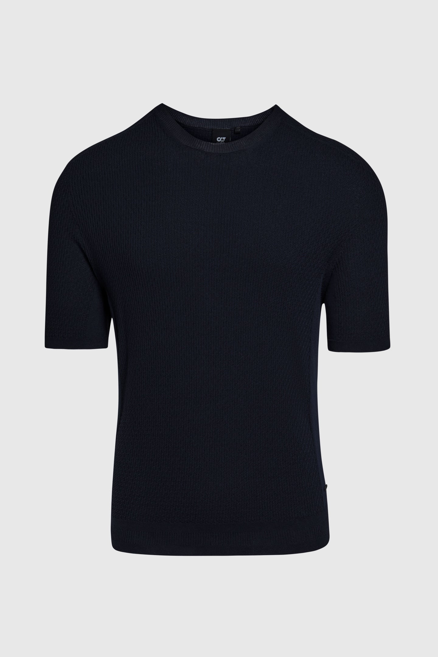 FOSOS V4.Y9.01 FLAT-KNIT-SHIRT DARK NAVY 3