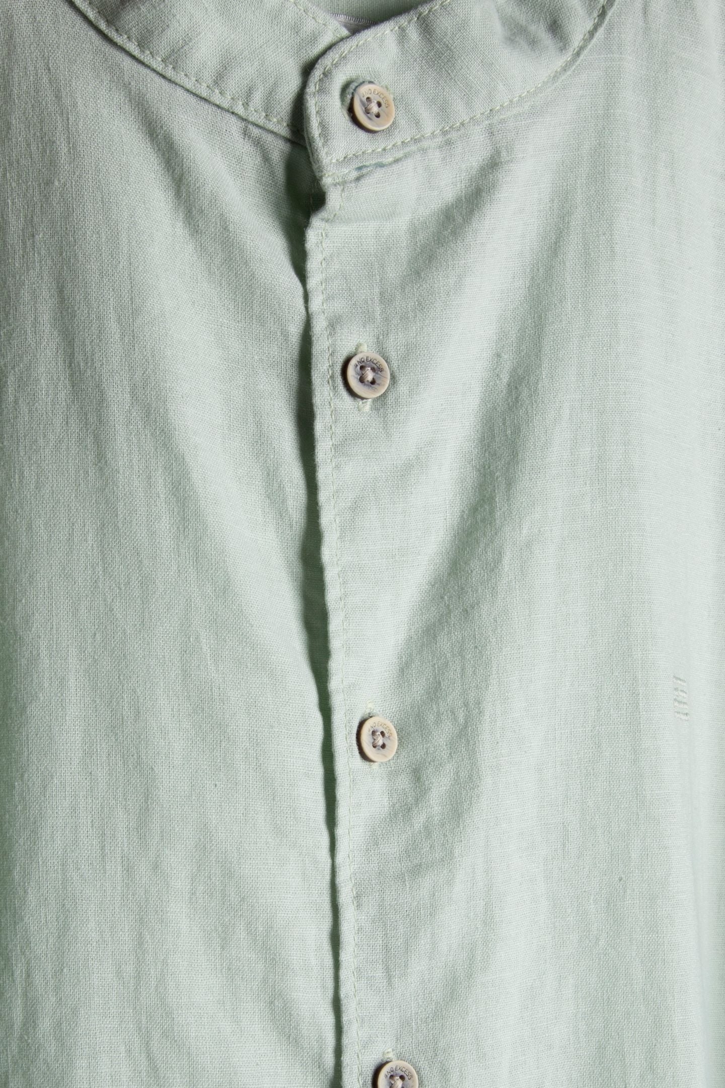 SHIRT GRANDDAD SOLID WITH LINEN MINT 5