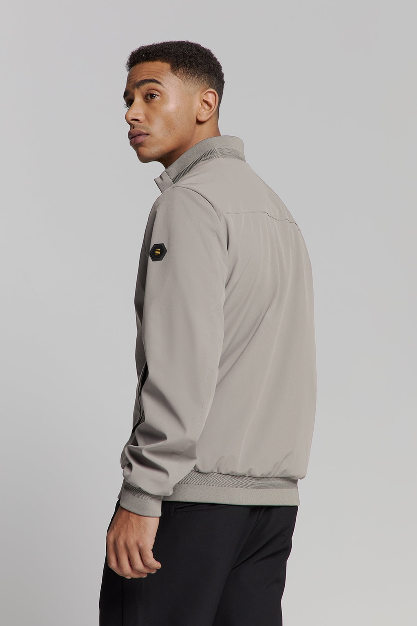 JACKET SHORT FIT CLEAN SOFT MID GREY 2