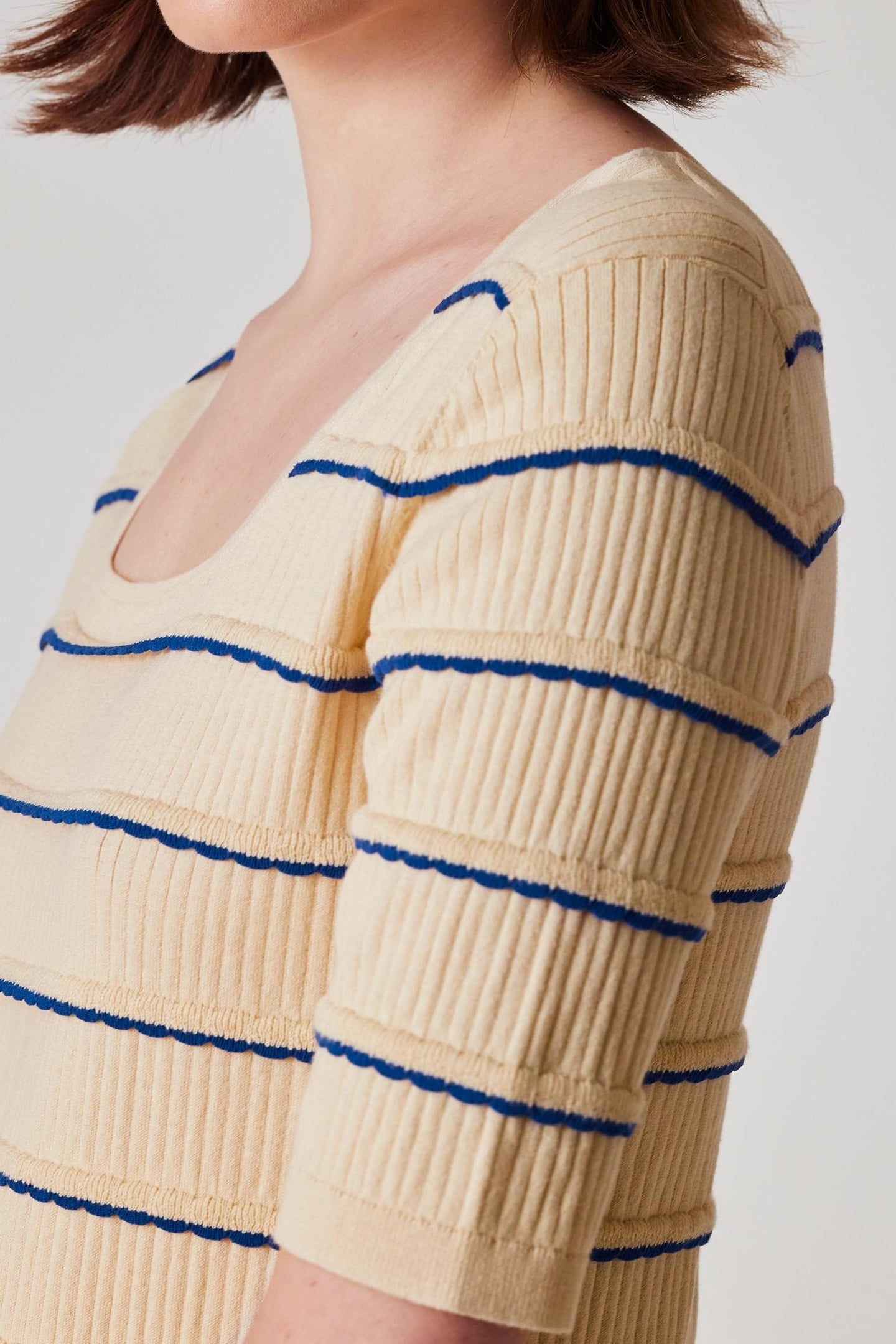 KNITTED SS TOP IVORY 8