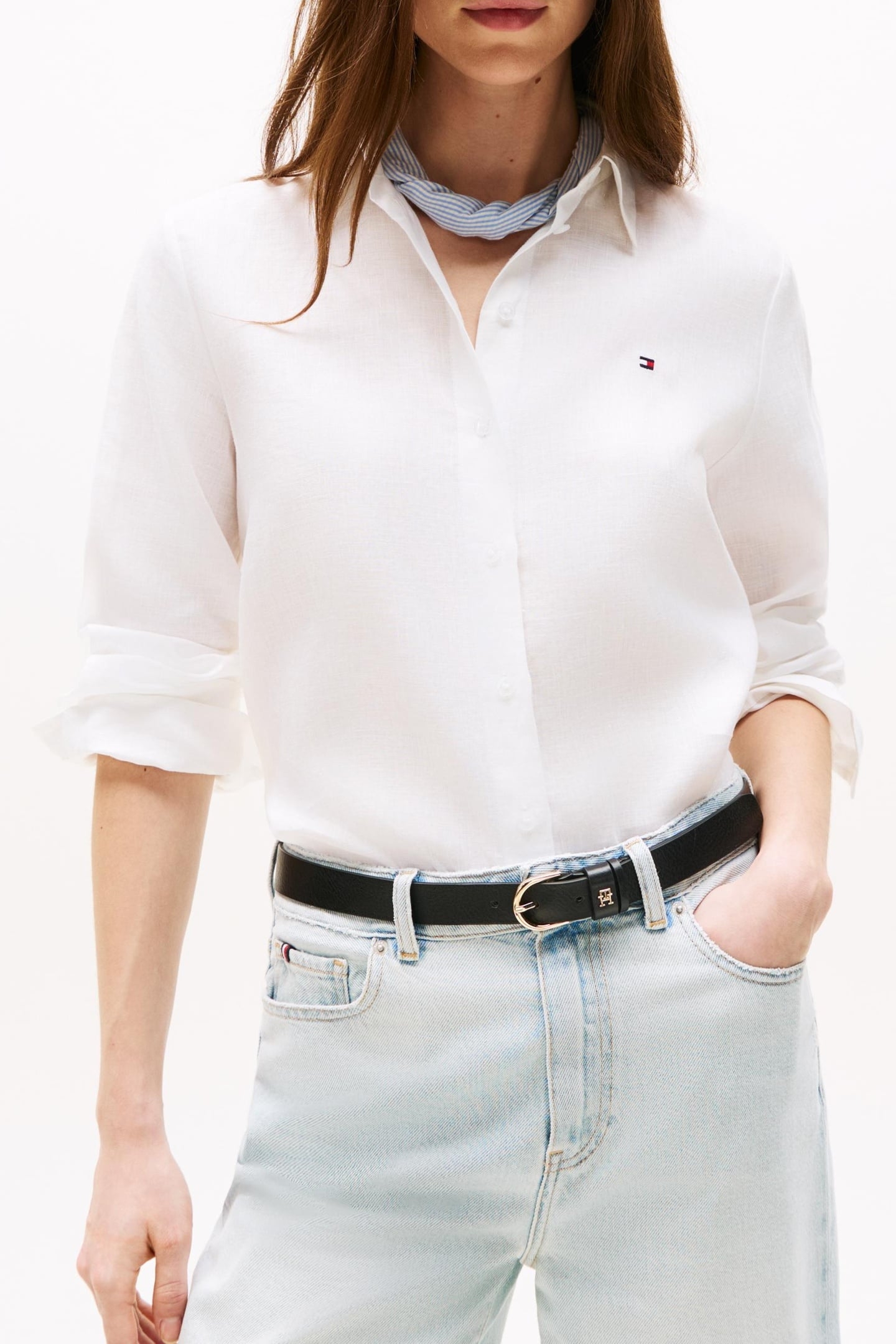 ESSENTIAL LINEN RELAXED LS SHIRT OPTIC WHITE 4