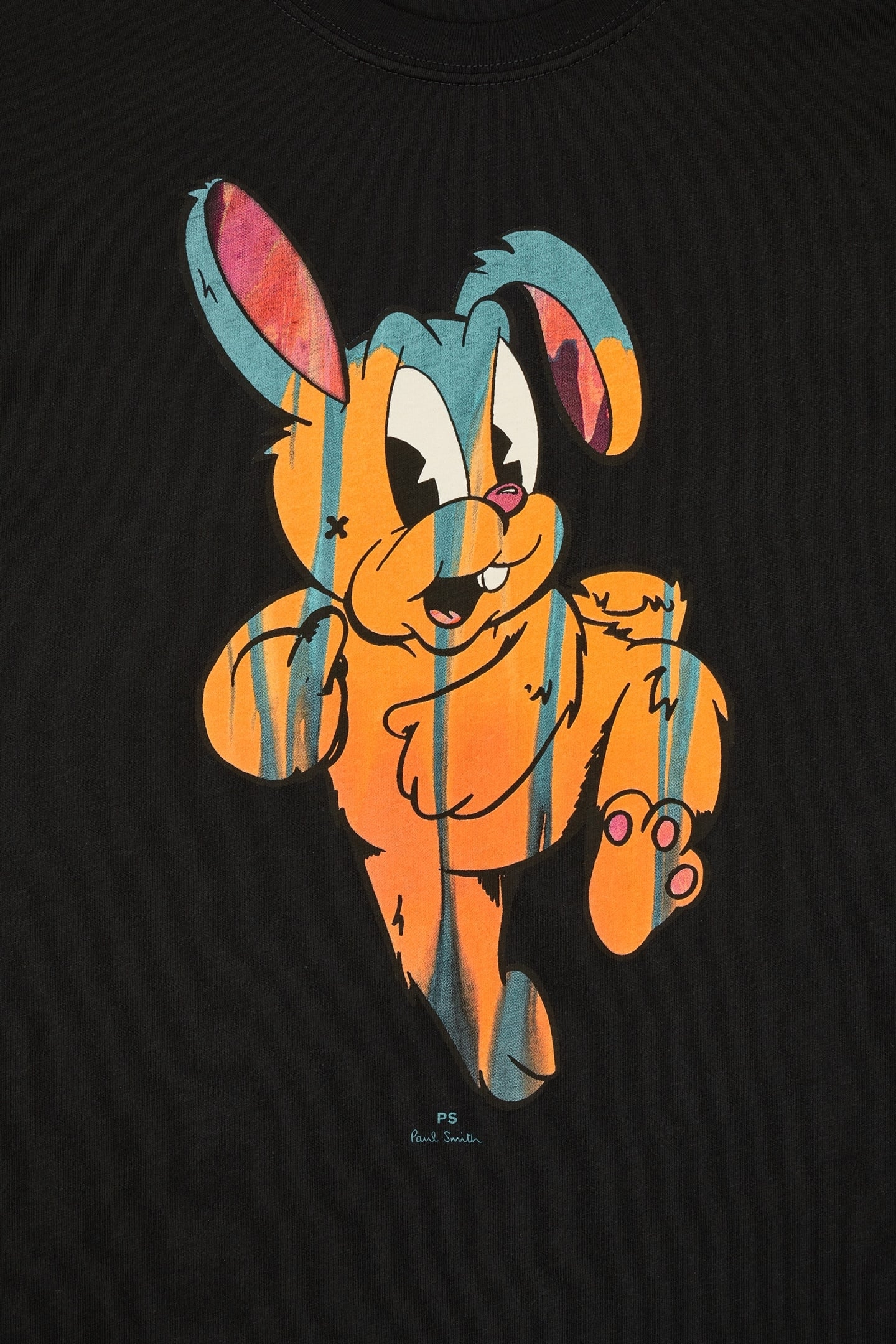 REG FIT SS T SHIRT RABBIT BLACK 3