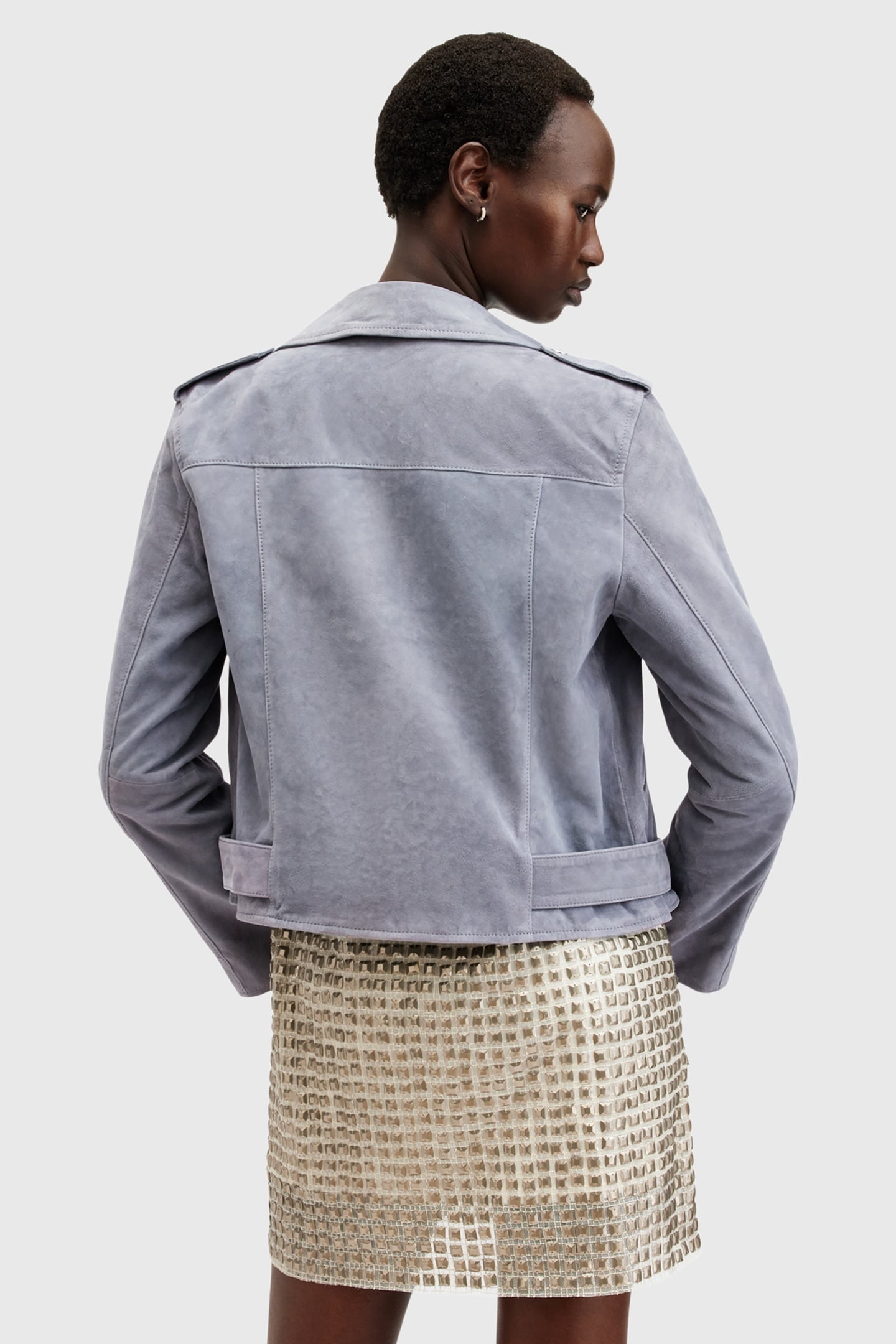 SUEDE BALFERN BIKER DENIM BLUE 5