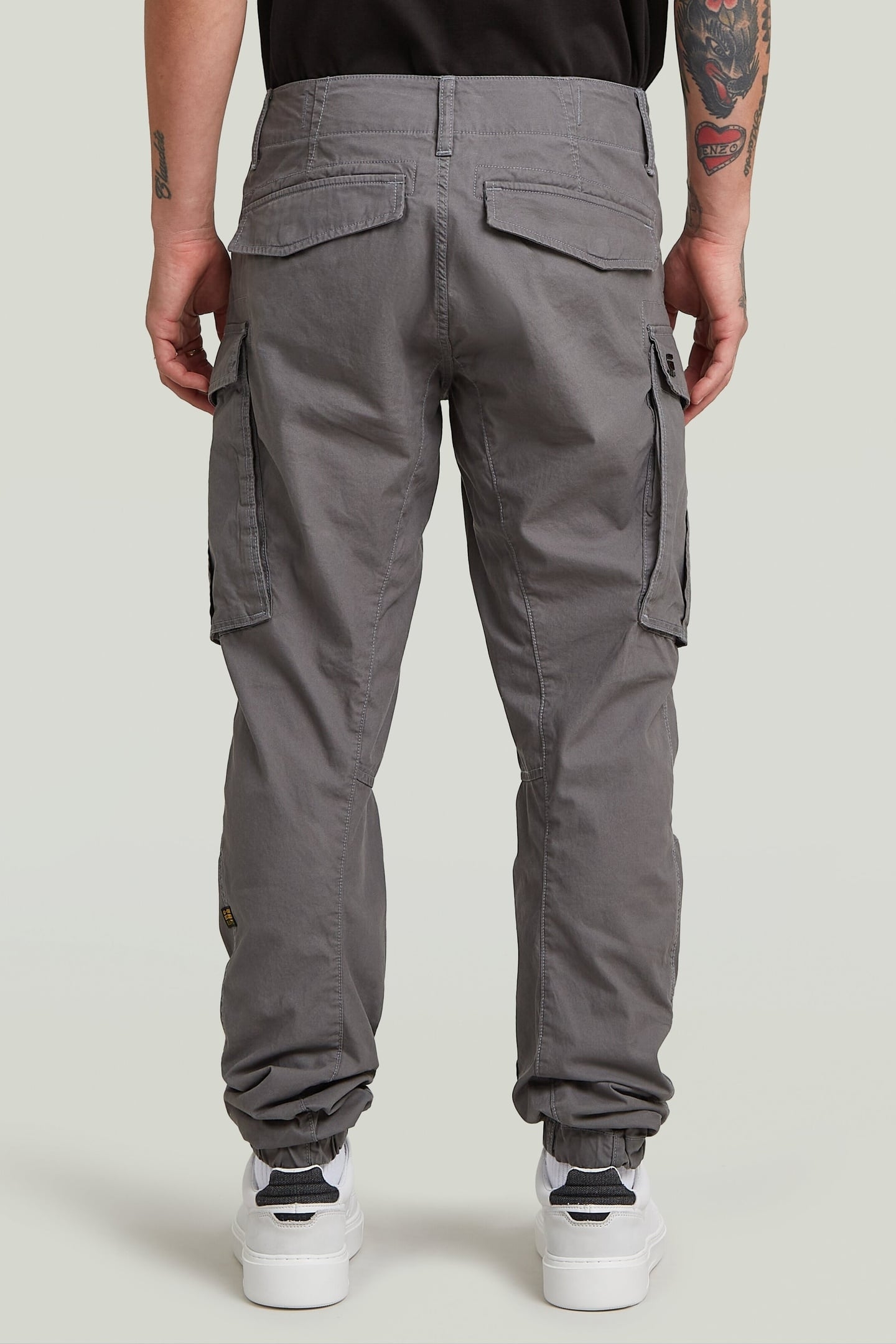 CARGO 3D REGULAR TAPERED CUFFED PANTS GRANITE 3