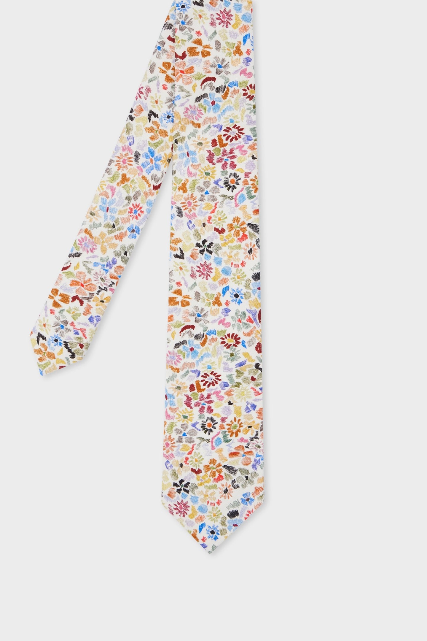 TIE PENCIL FLORAL MULTI COLOURED 1
