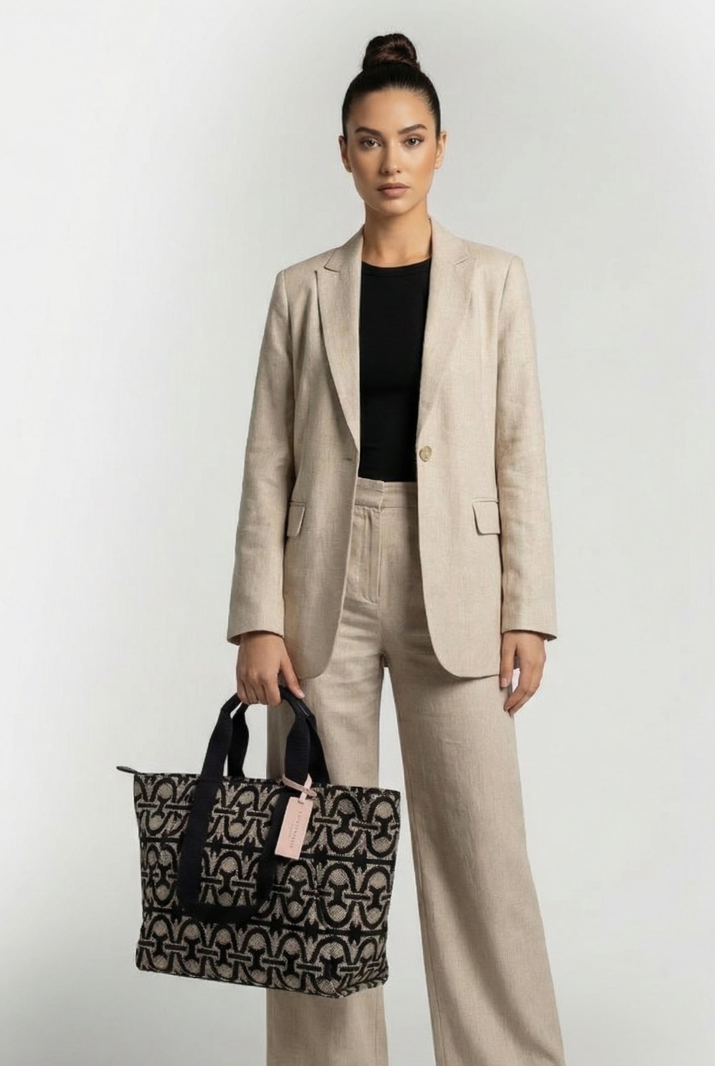 LARGE TOTE BAG IN MULTI PRINT 1