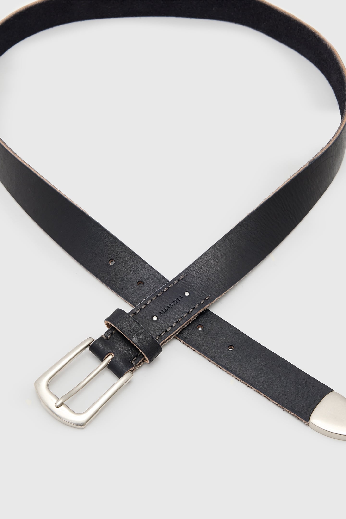 REED BELT BLACK/DULL NICKEL 2