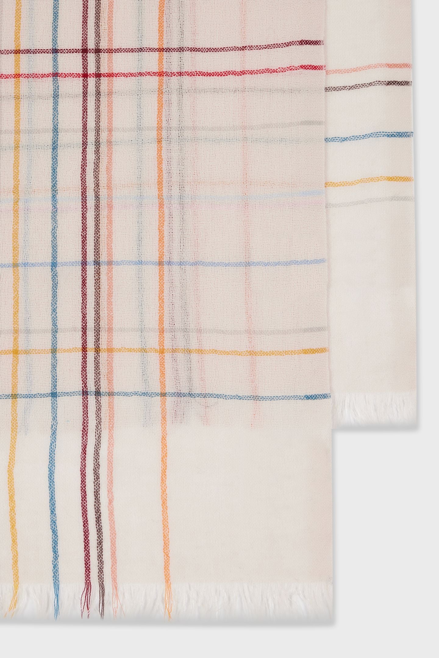 WOSCARF BRKN SIG CHCK OFF WHITE 6