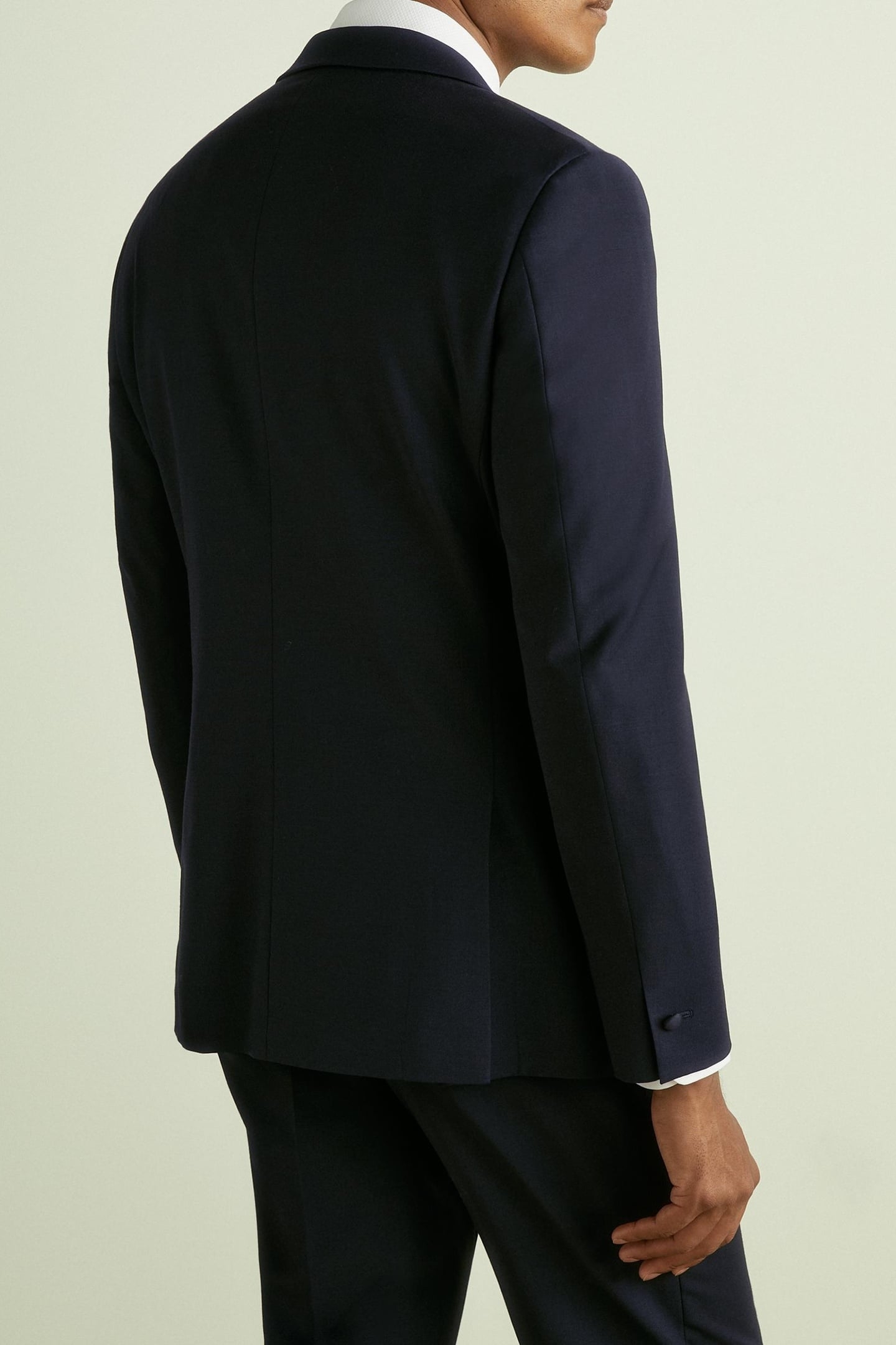 SB 1B SATIN PEAK SLIM TUX JACKET NAVY 2