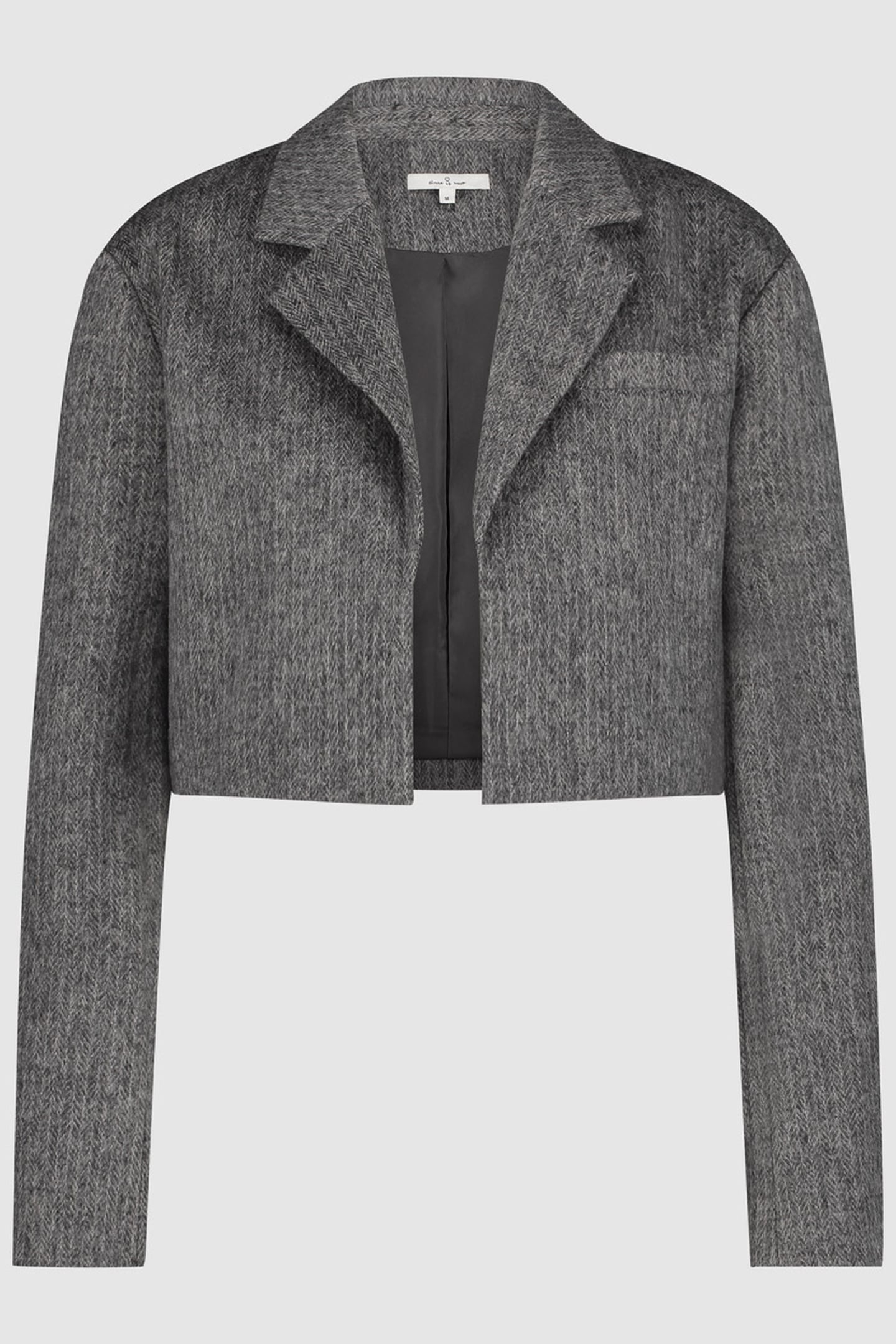 GIRLS LAURA BLAZER HERRINGBONE GREY 1