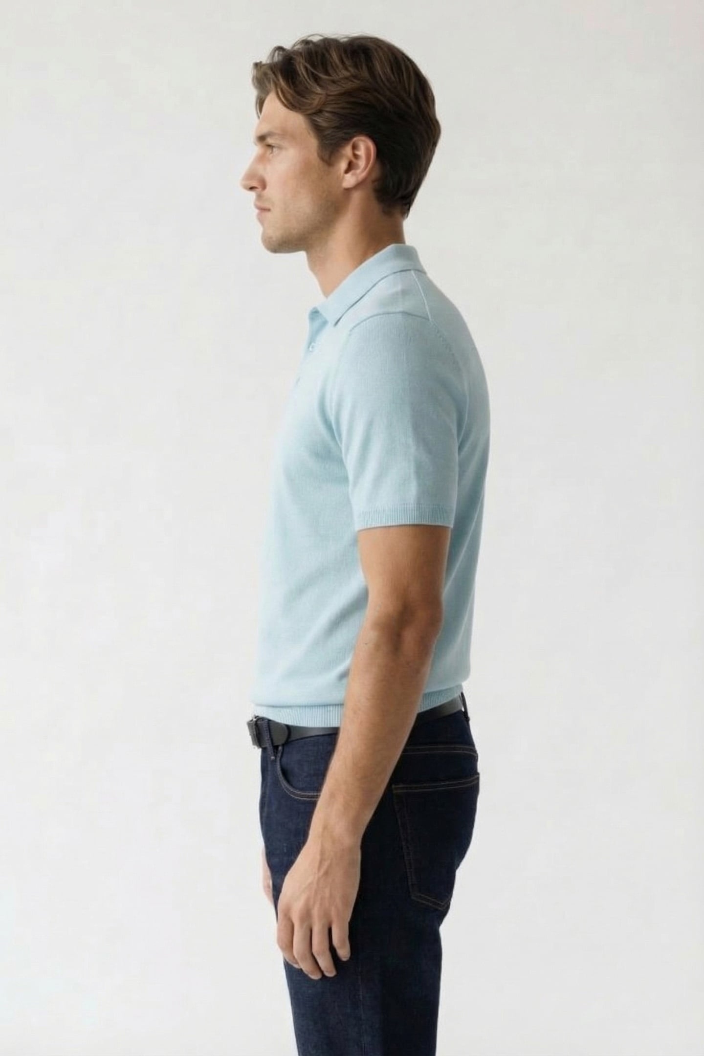 PULLOVER SHORT SLEEVE POLO BUTTON SOLID ICE 3