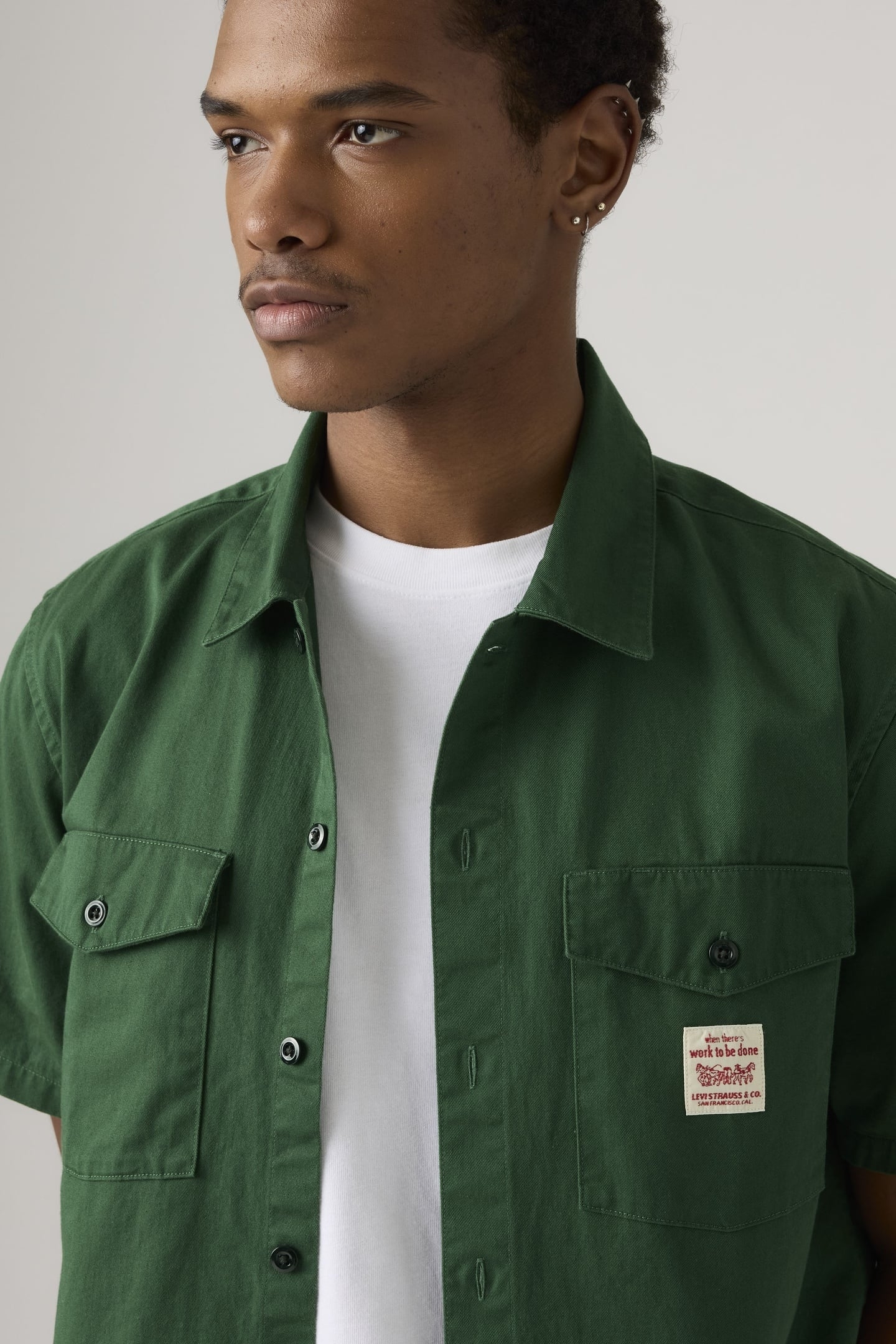 SHORT SLEEVE WORKER SHIRT GREEN 7