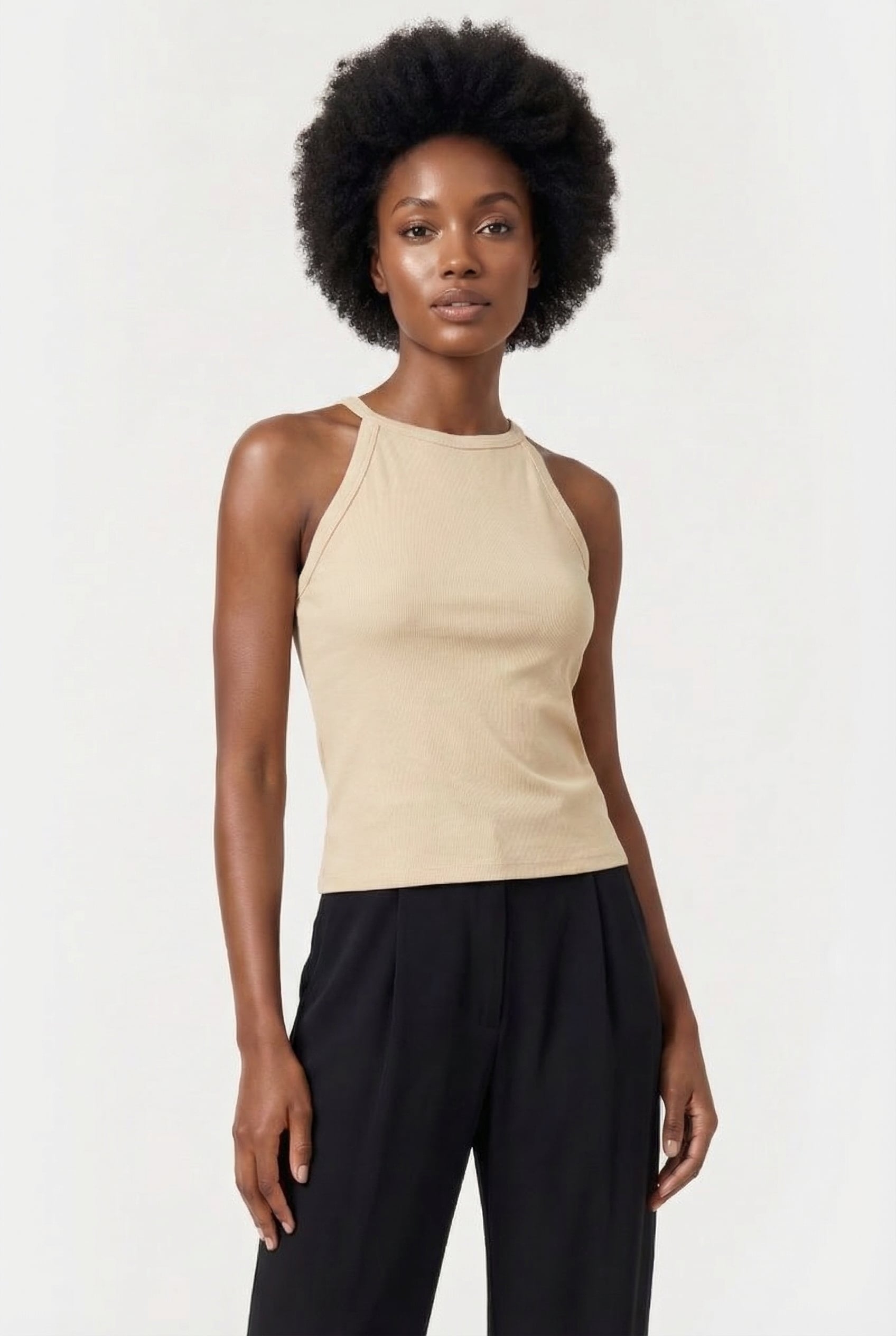 HEATHER SINGLET DUSTY SAND 1