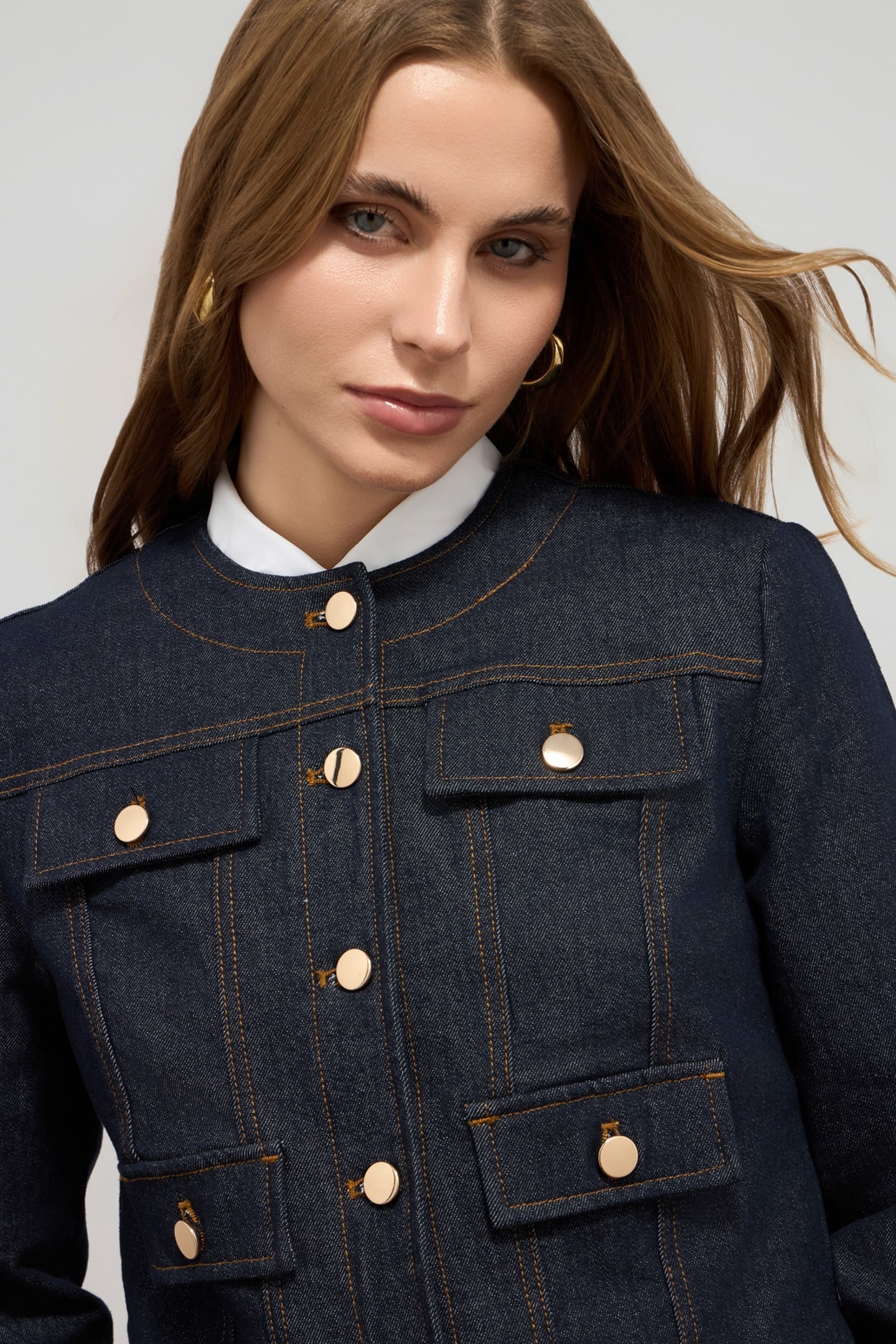 SHORT DENIM JACKET BLUE 4