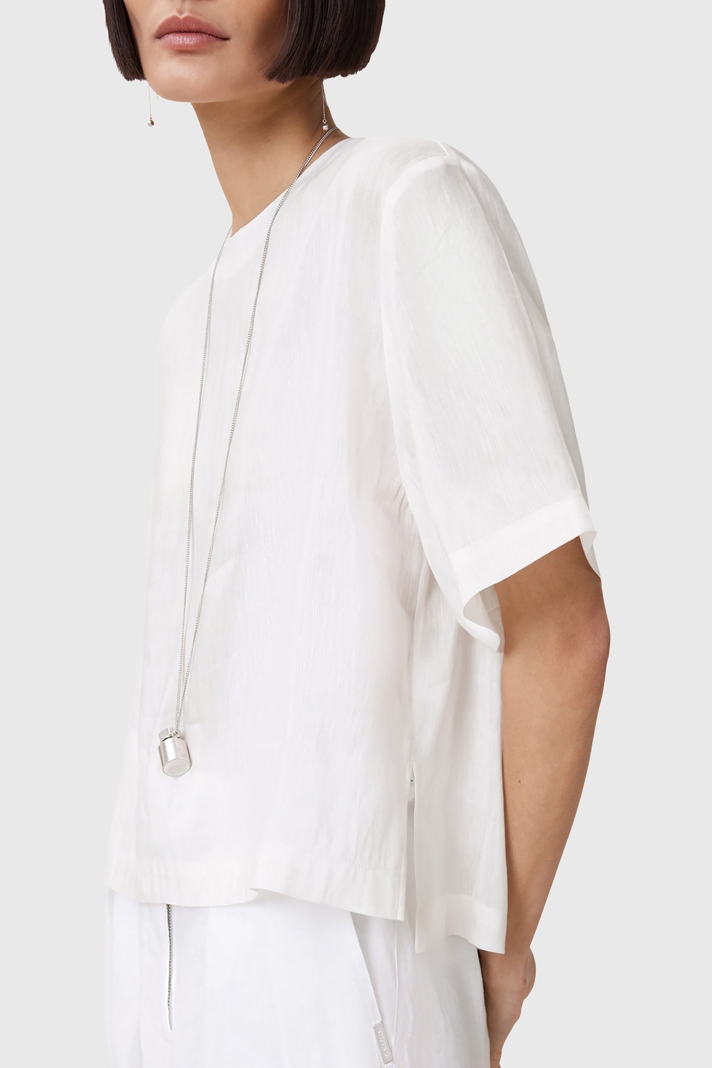 LOTTIE LINEN TOP CHALK WHITE 6