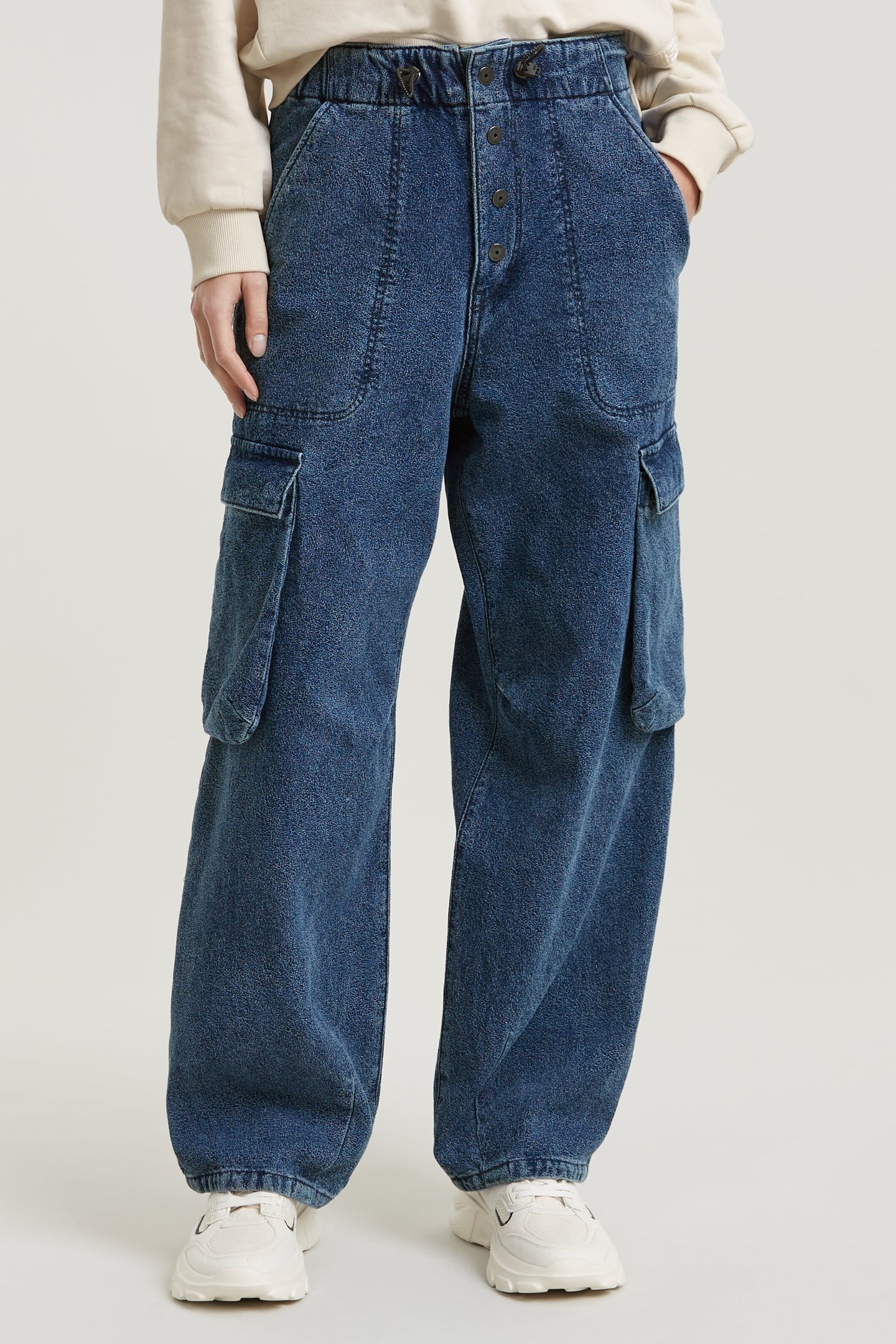 COCOON PANTS JEANS FADED INDIGO SHIELD 2