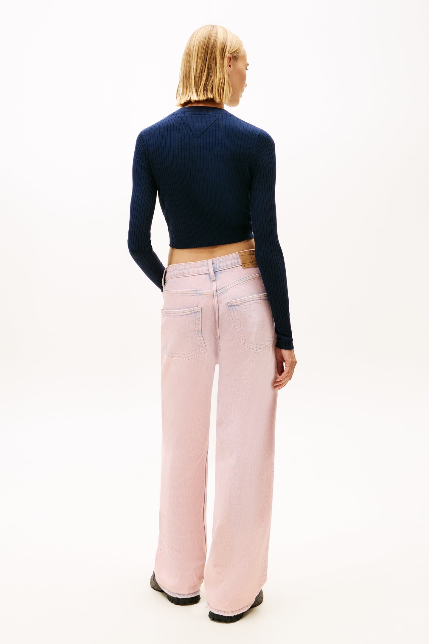 CROPPED RIB CARDIGAN DARK NIGHT NAVY 2