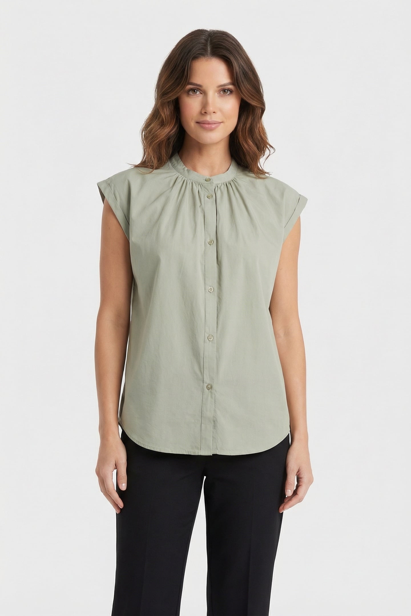 KENDRA BLOUSE GREEN TEA 1