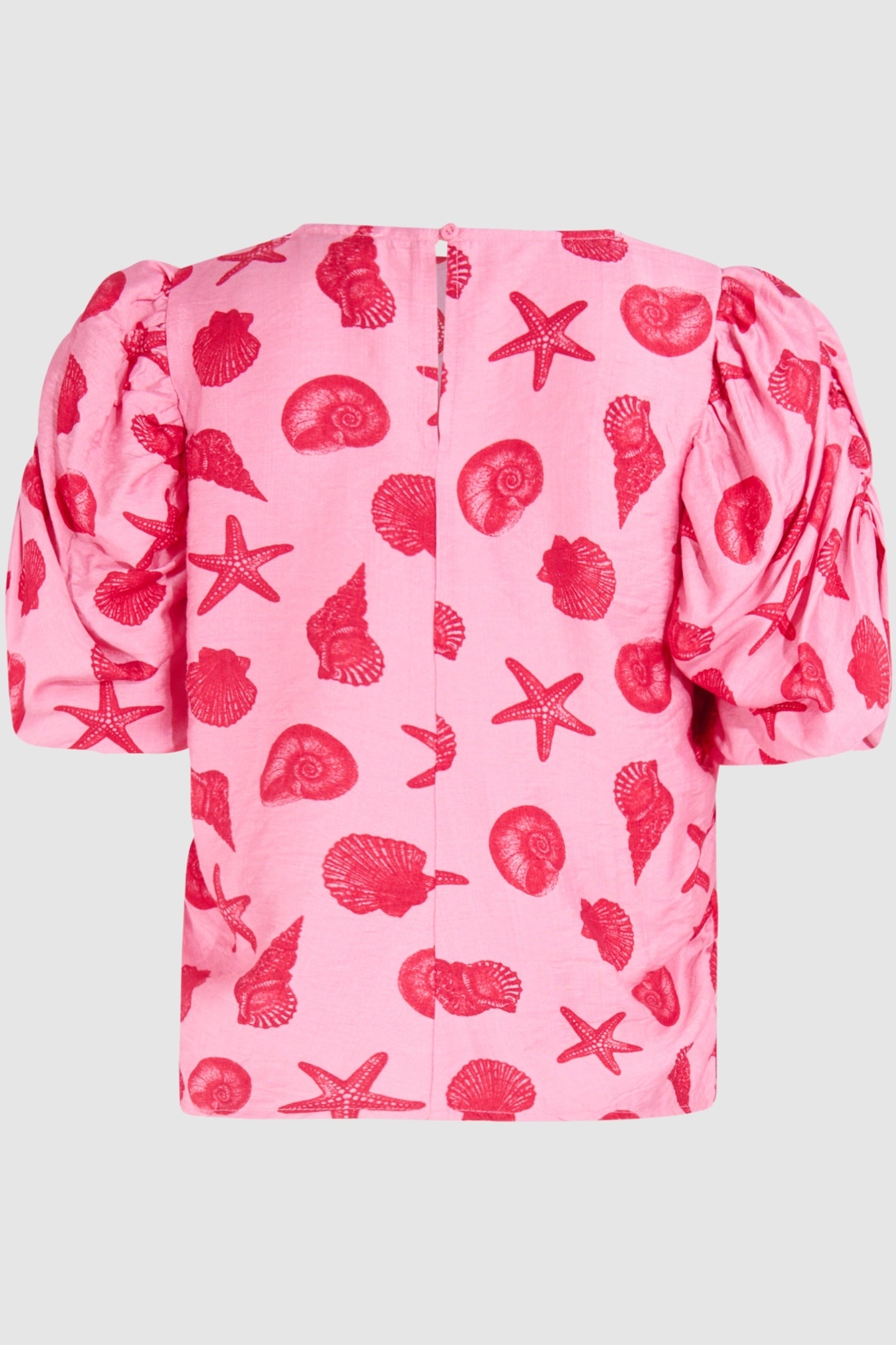 LA-SBSHELL PUFFY SLEEVE TOP PINK 5