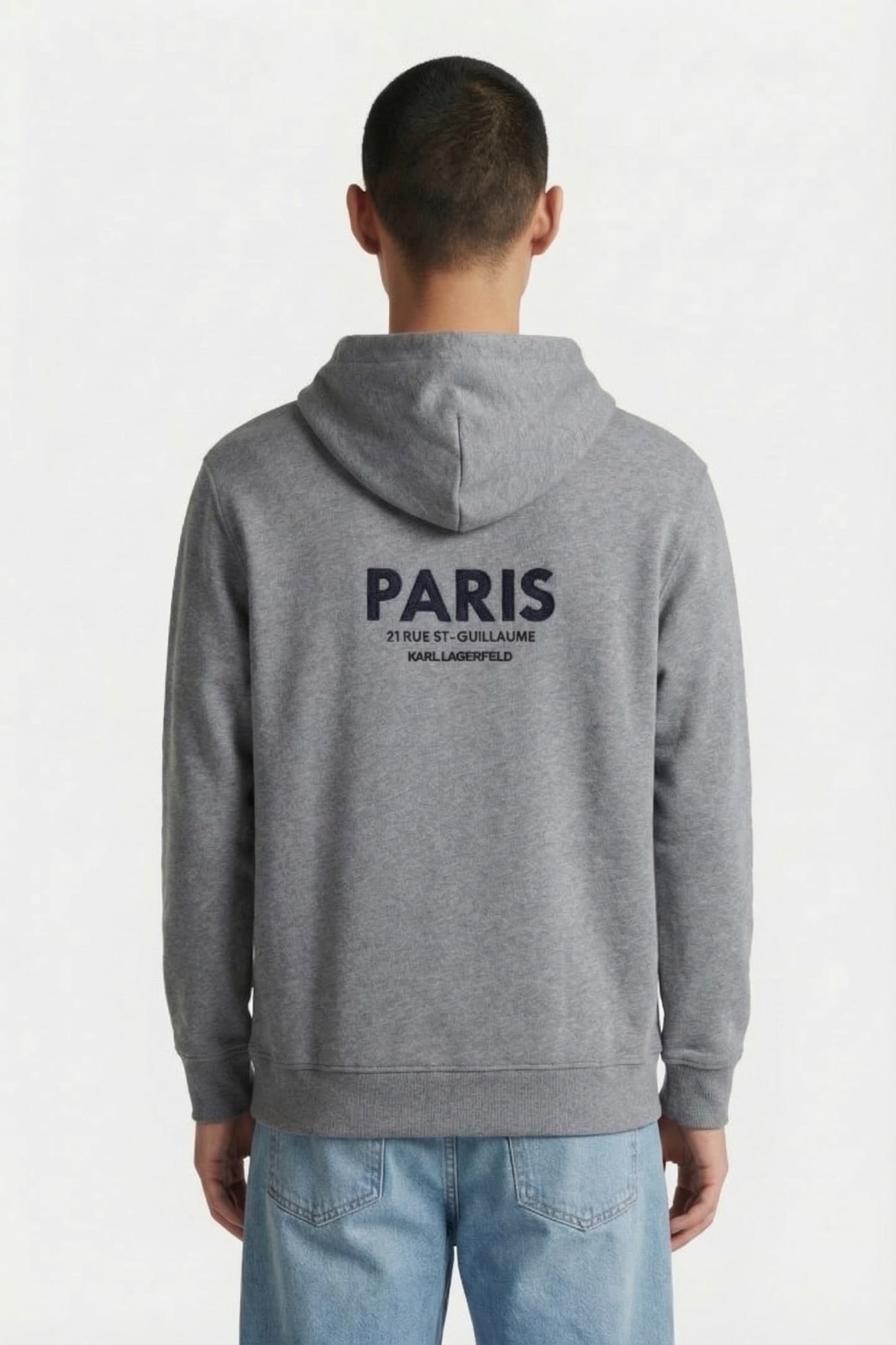 DARKGREY MELANGE SWEAT HOODY 2