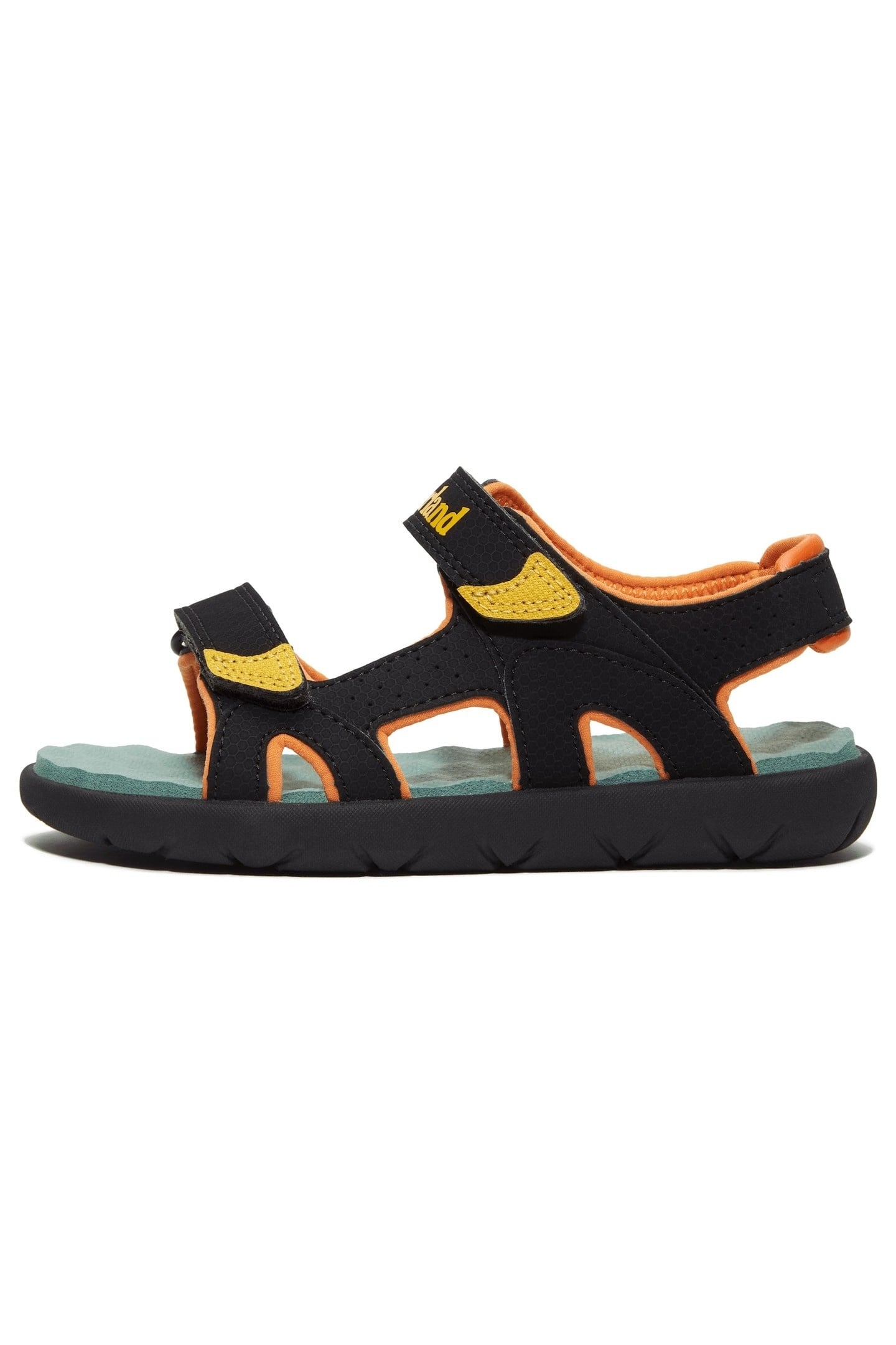 PERKINS ROW BACKSTRAP SANDAL BLACK W MEDIUM YELLOW 6