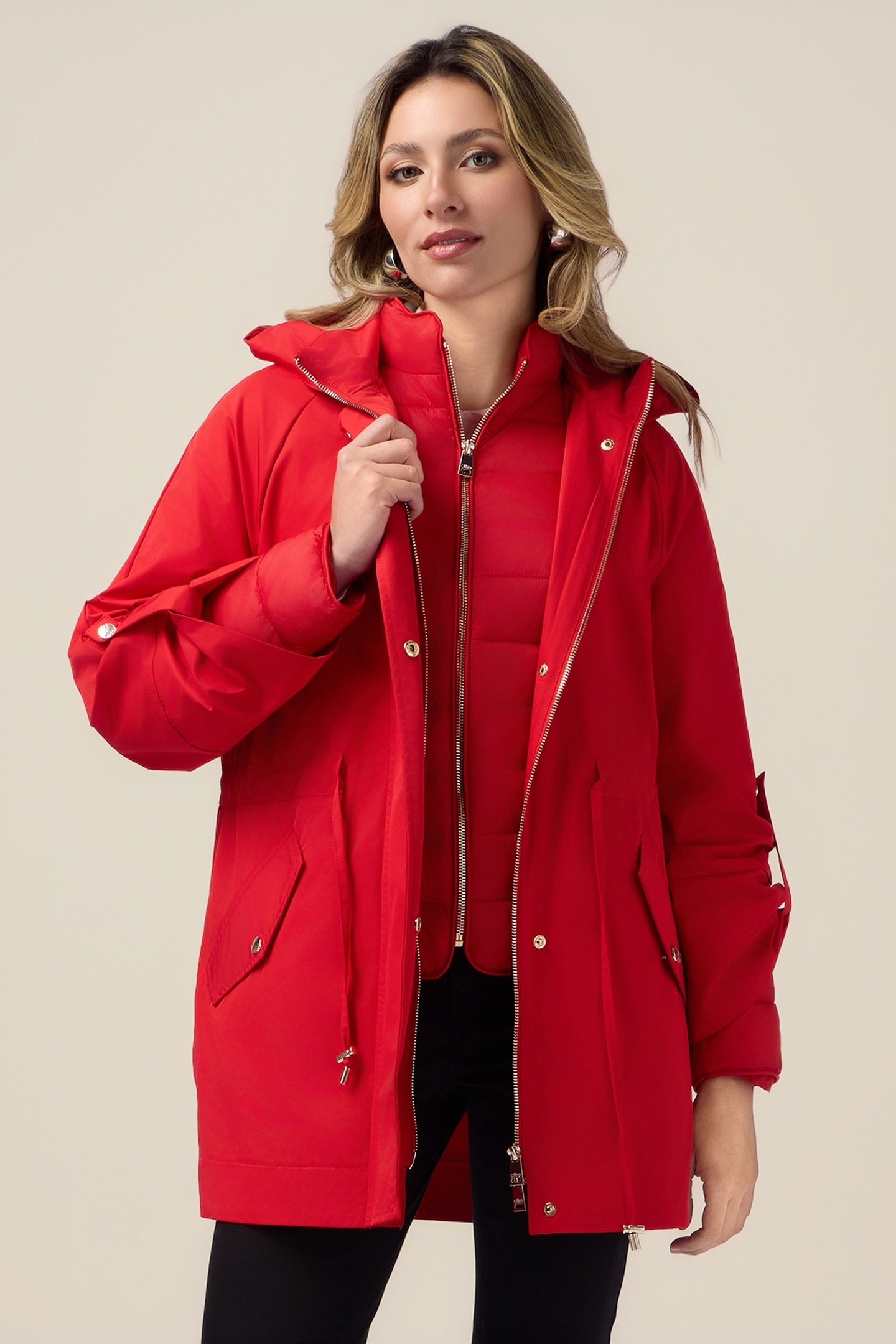 PARKA WITH MATCHING DOWN JACKET RED 3