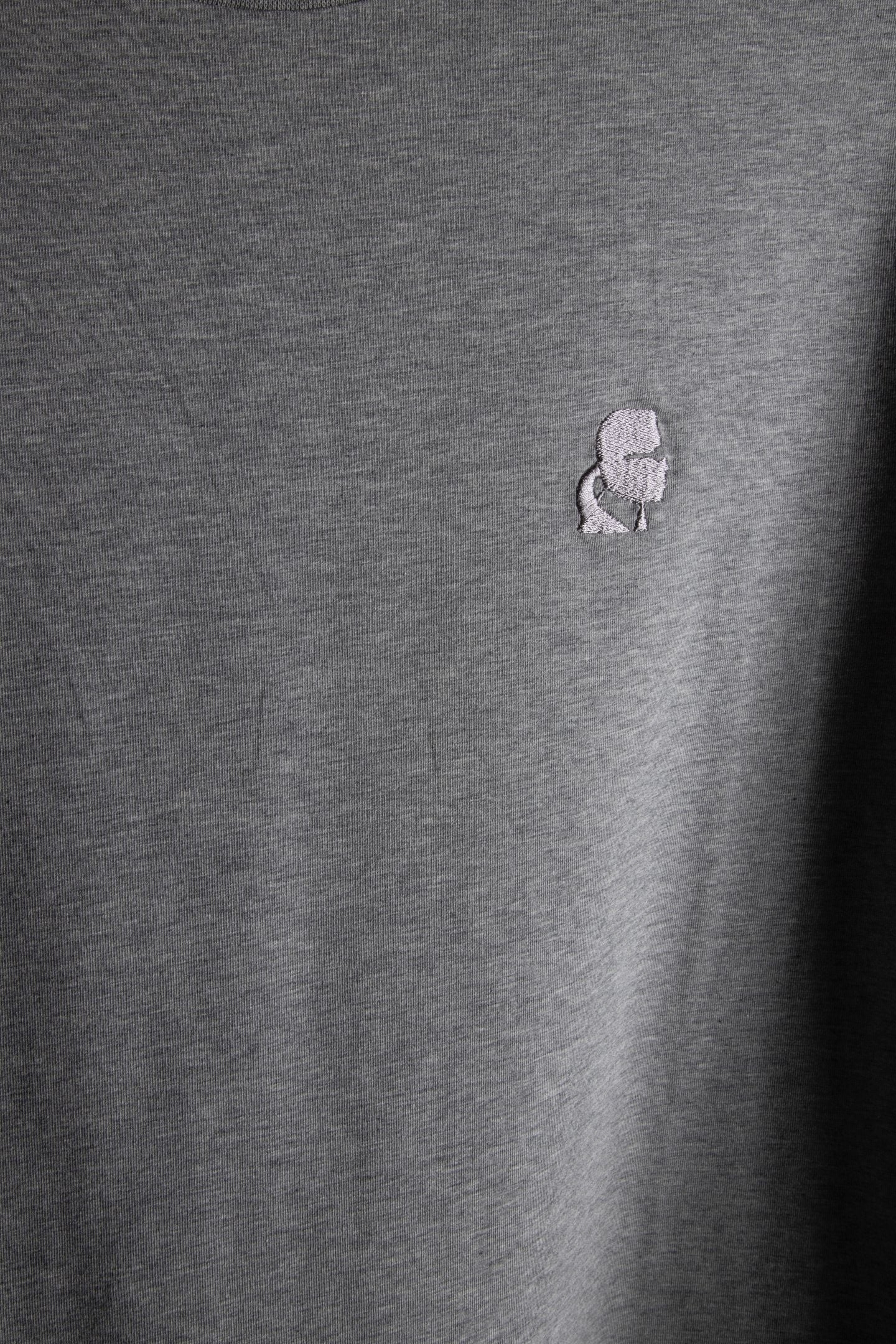 DARKGREY MELANGE T-SHIRT CREWNECK LS 4