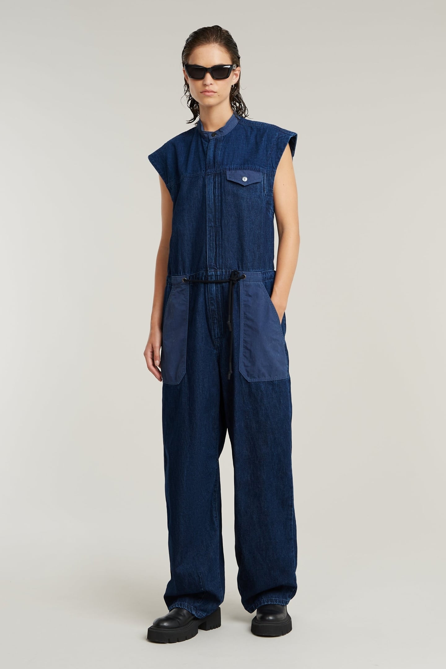 COCOON S\L JUMPSUIT FADED INDIGO PATCHED 2