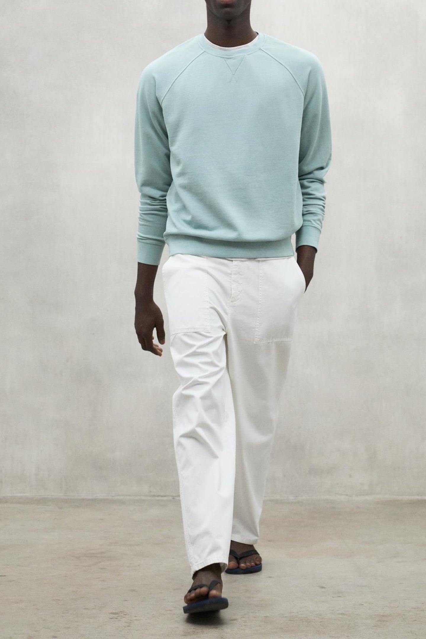 BERJAALF SWEATSHIRT WASHED GREEN 2