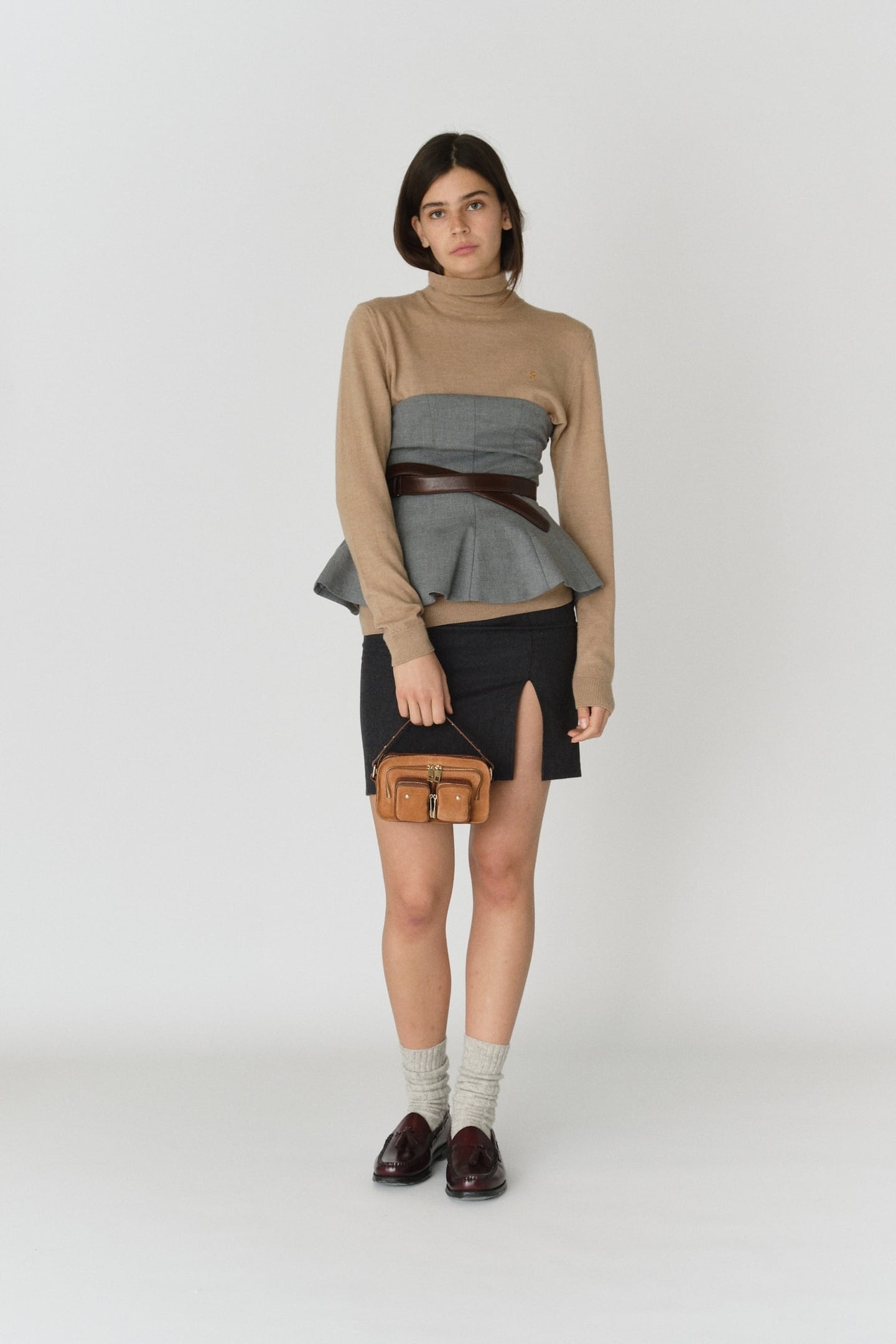 HELENA SUEDE TOFFEE W. GOLD 1