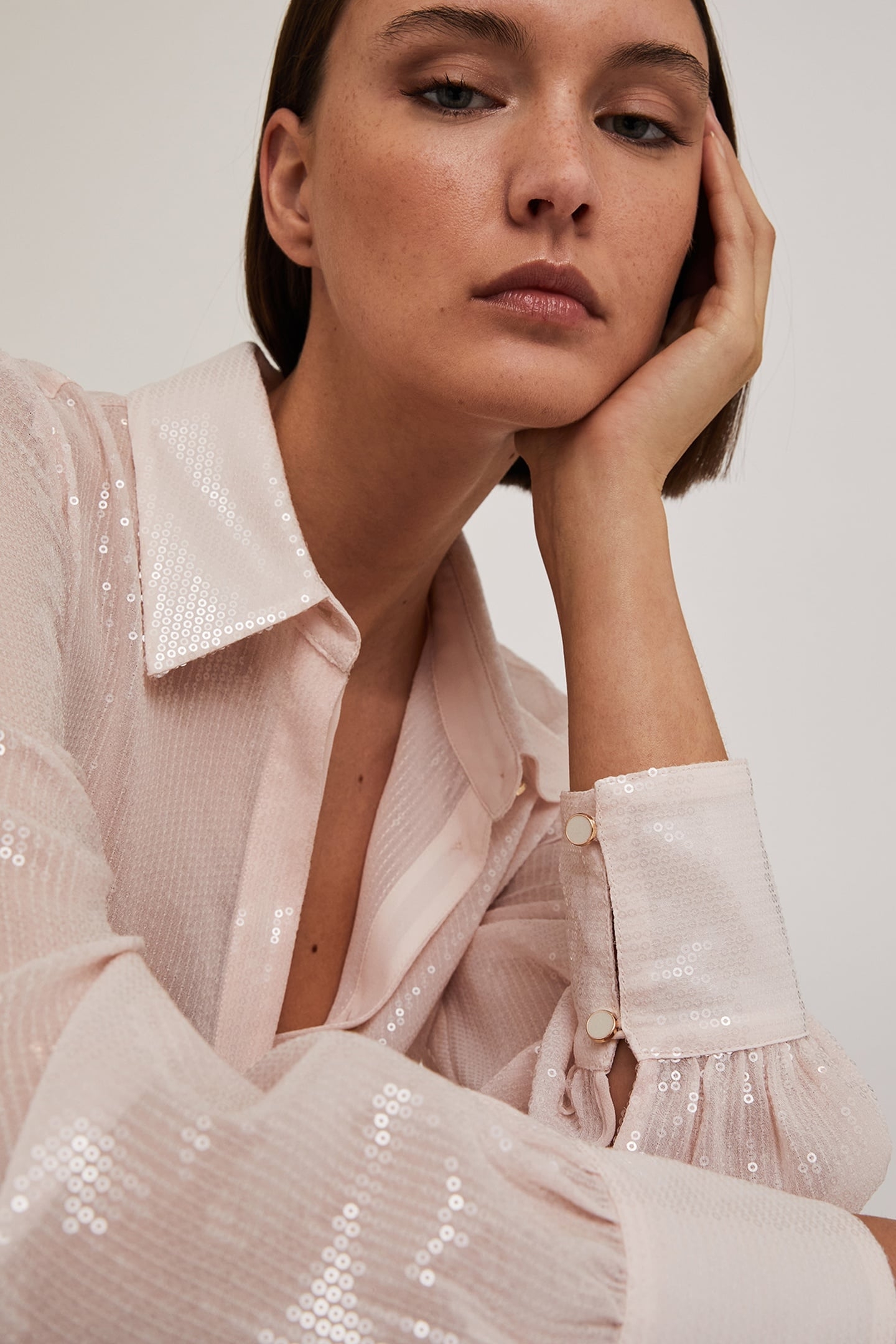 FULL-SEQUIN TULLE SHIRT PINK 3