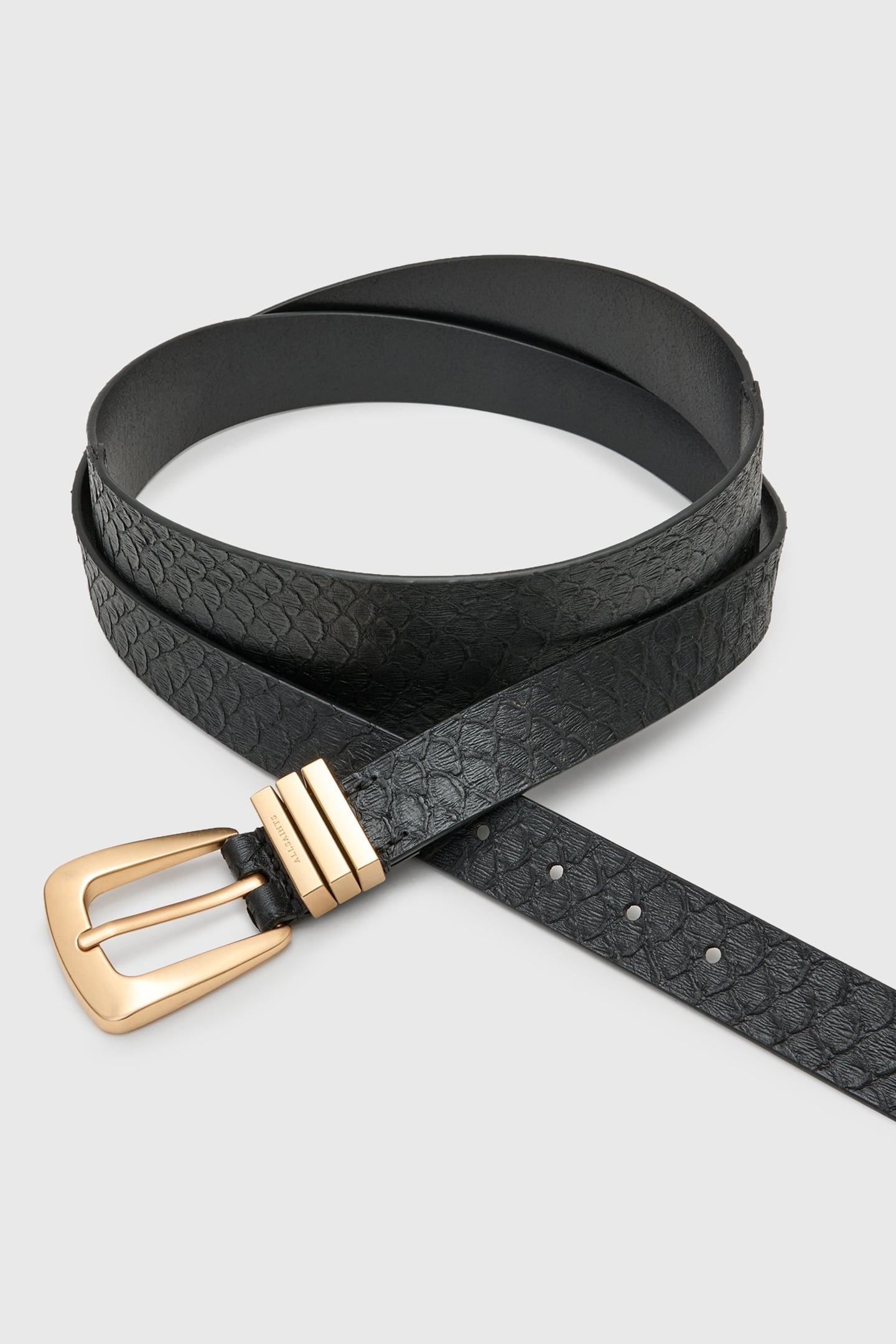 HARPER ALCOR BELT BLACK/WARM BRASS 2