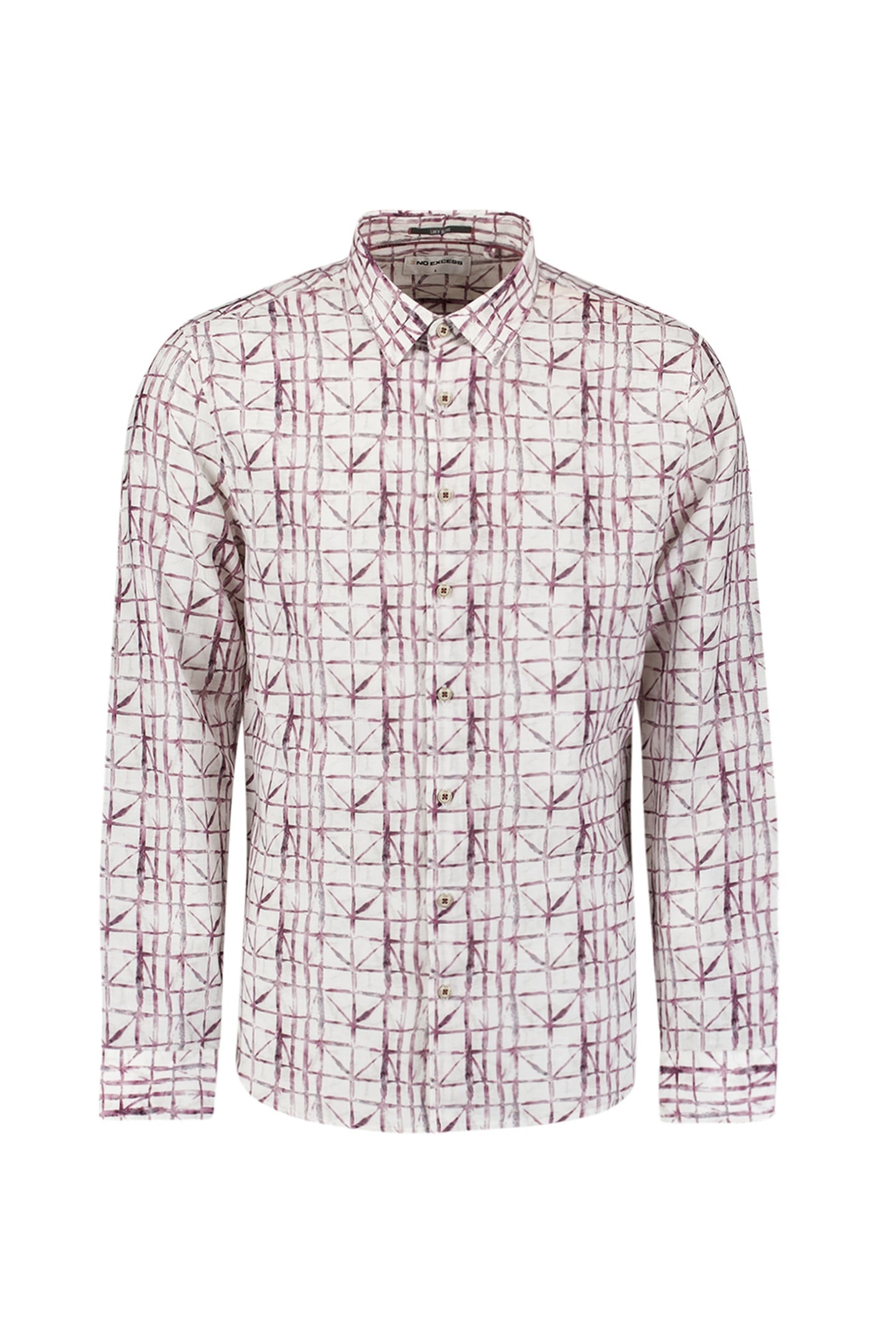 SHIRT ALLOVER PRINTED WITH LINEN MAUVE 5
