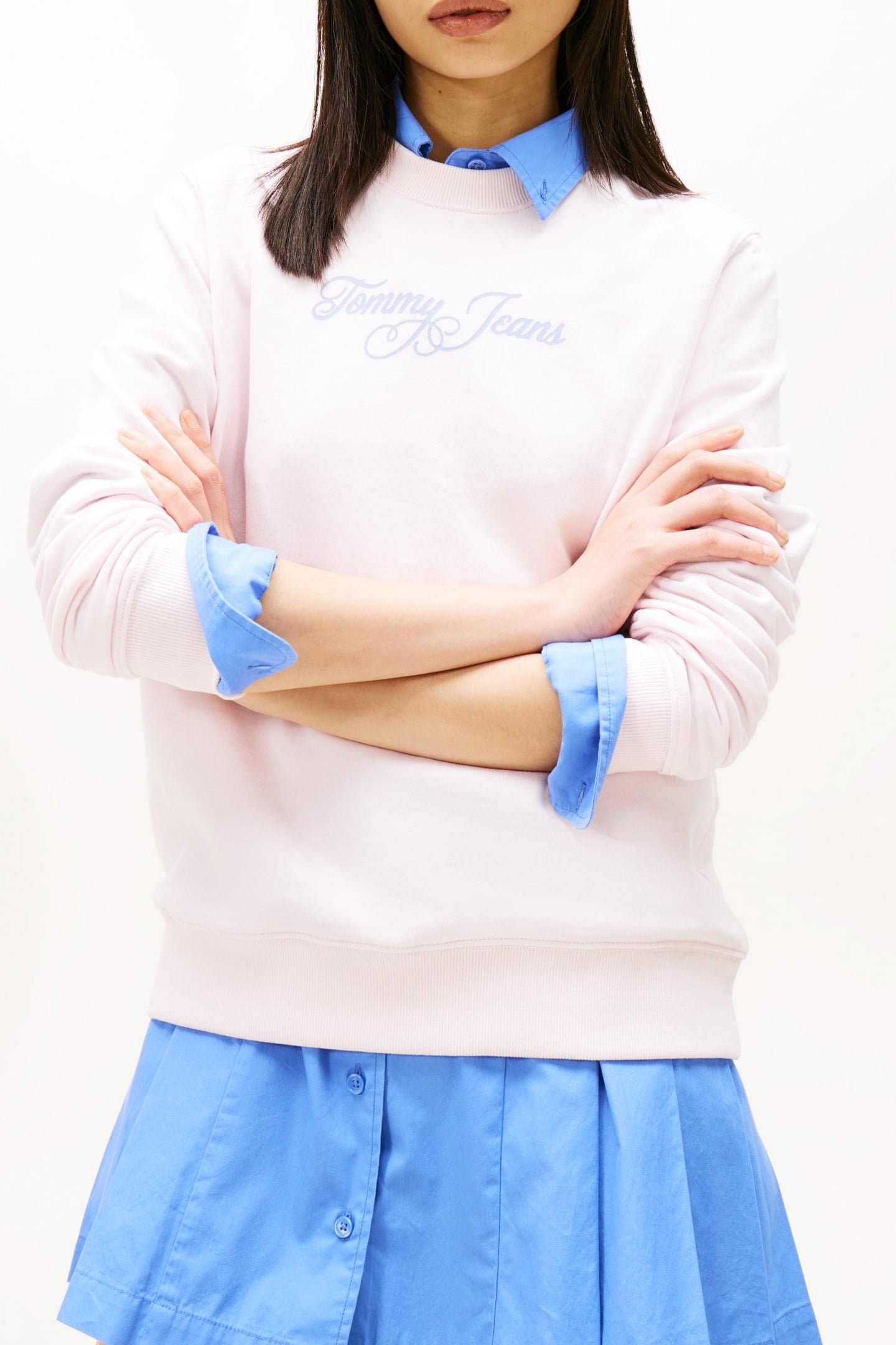 REGULAR ESSENTIAL LOGO CREW LIGHT PINK 1