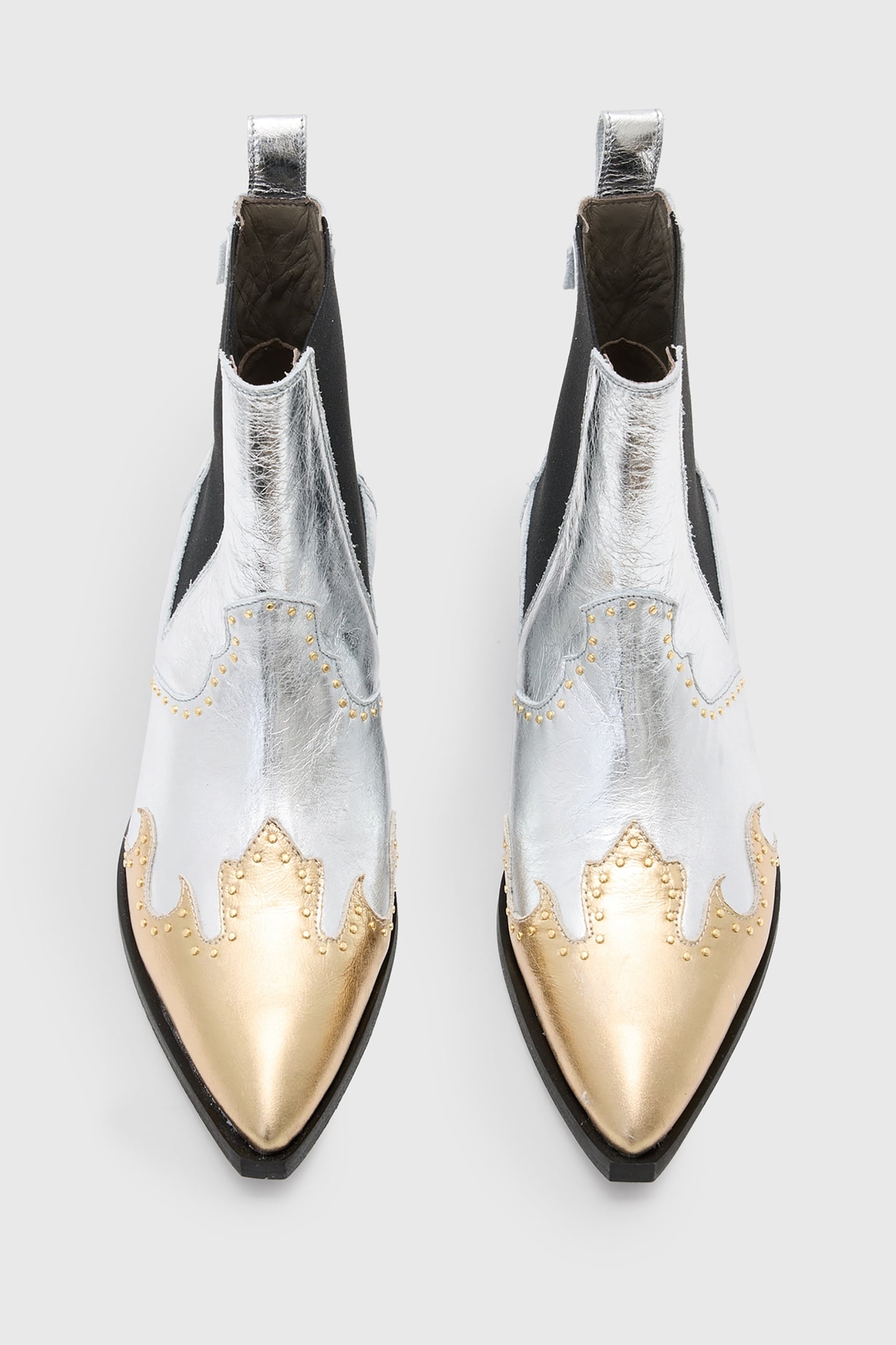 DENVER STUD BOOT SILVER/GOLD 2