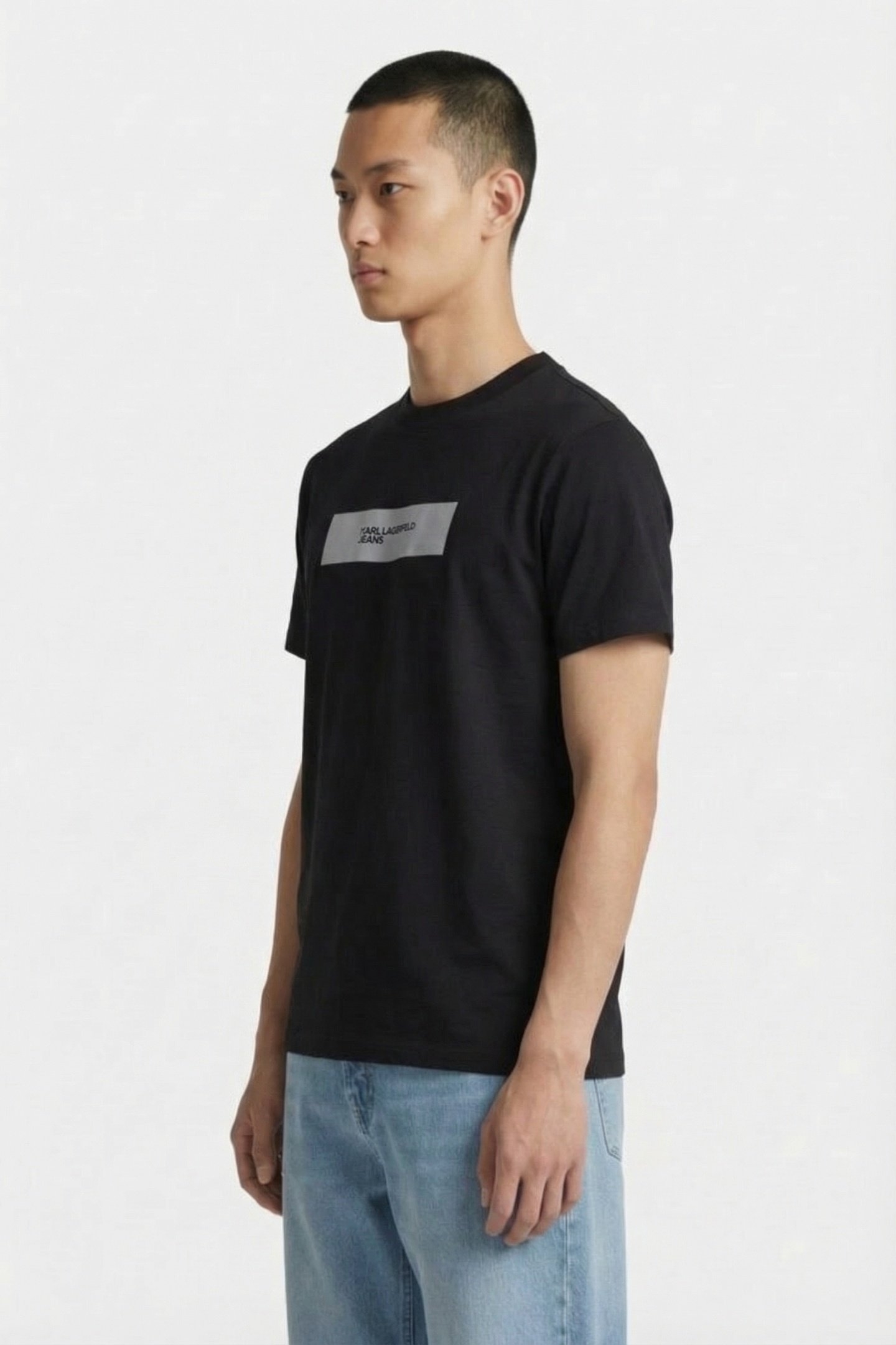 BLACK KLJ SLIM REFLECTIVE TEE 3