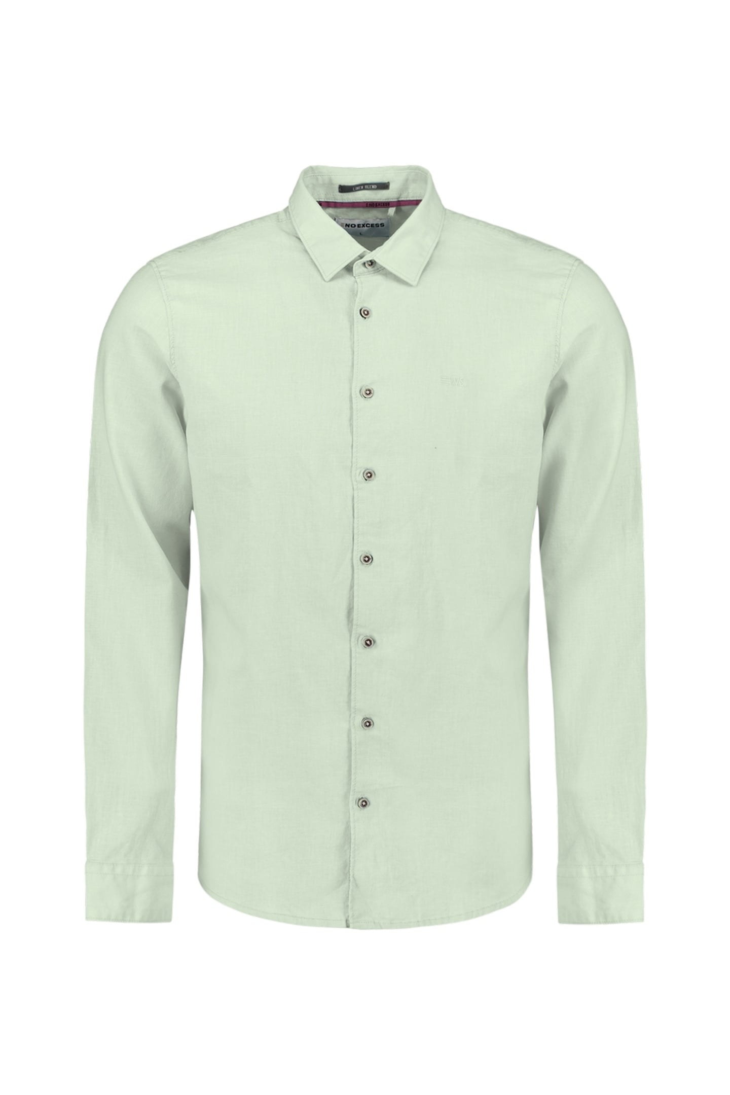 SHIRT SOLID WITH LINEN MINT 1