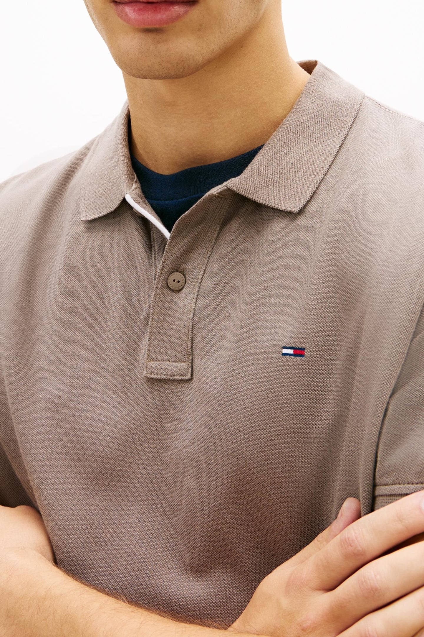 FLAG SLIM FIT PIQUE POLO SHIRT IVY MINK 2