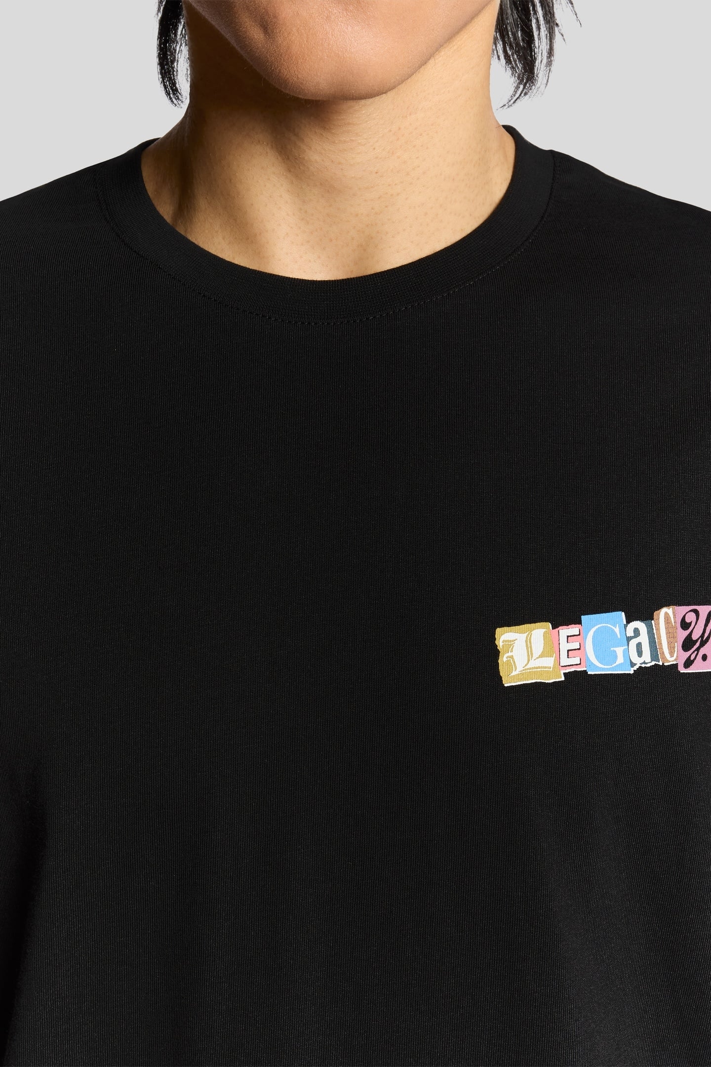 PAPER LETTERS GRAPHIC T-SHIRT JET BLACK 5