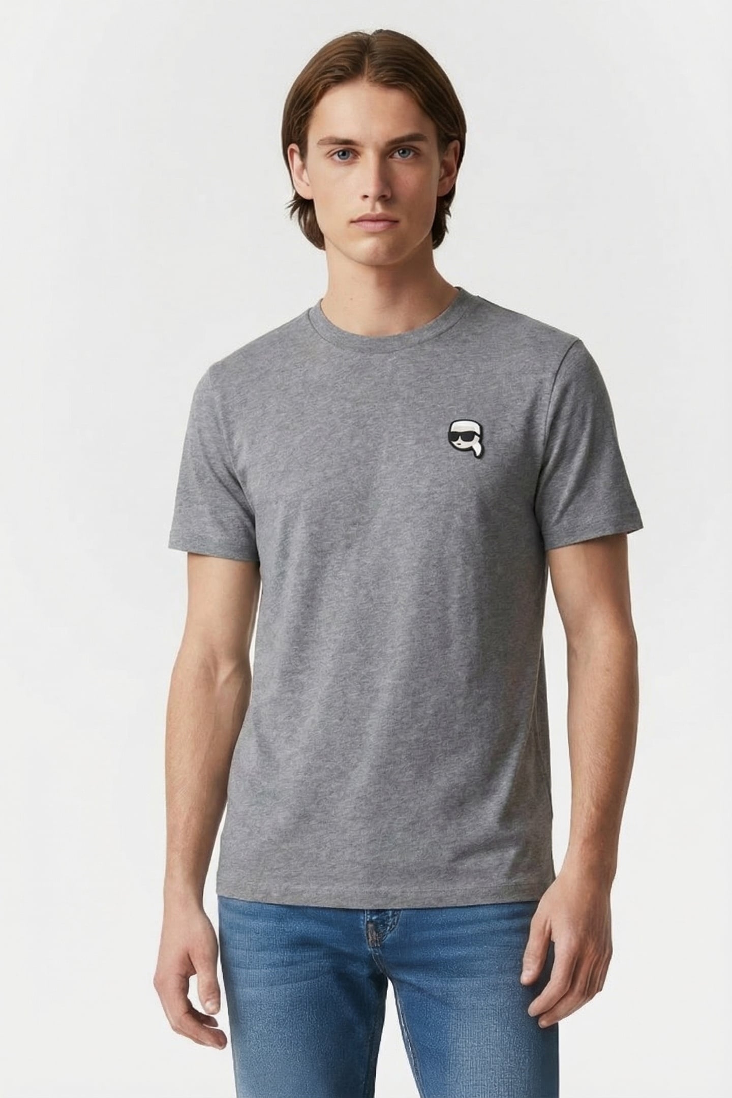 DARKGREY MELANGE T-SHIRT CREWNECK 1