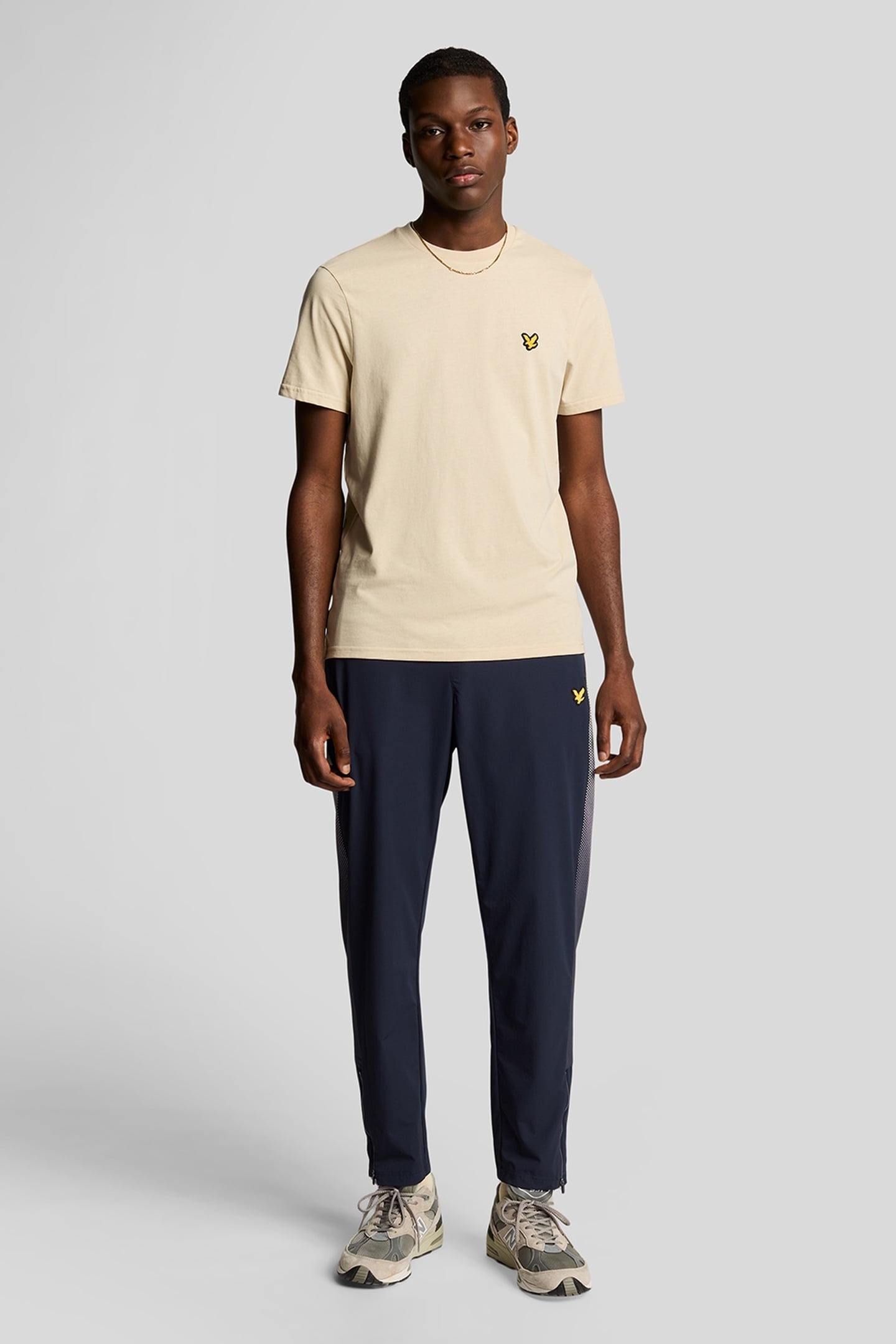 GRADIENT COLOUR BLOCK TRACKIES DARK NAVY/COOL TAUPE 1